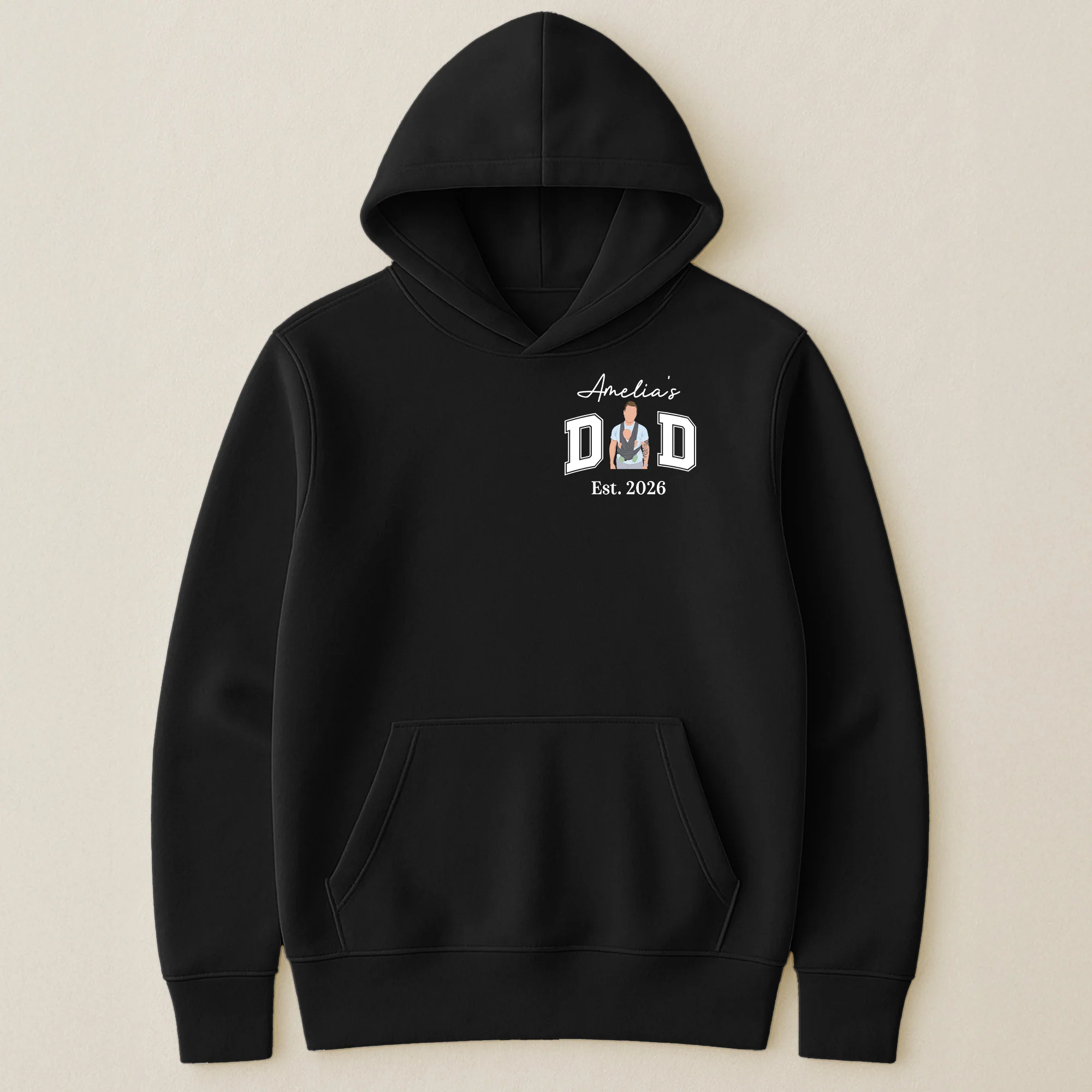 New Dad, Mom, 1st Parents - Custom Name & Photo Faceless Art - Personalized Shirt - Image 7