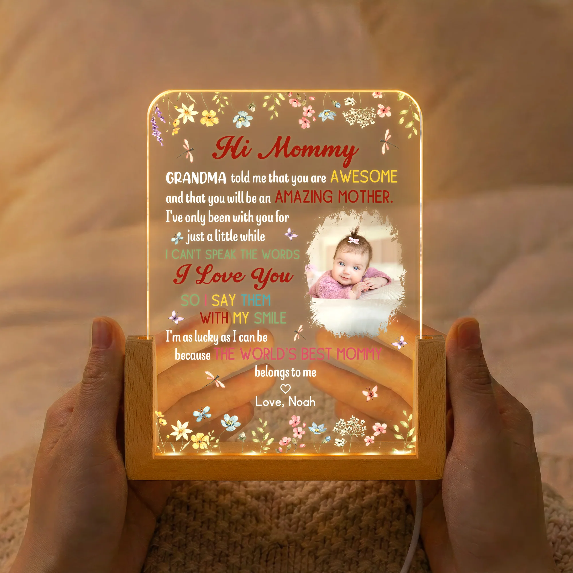 New Mom Mother's Day Gift The Best Mommy Belongs To Me - Personalized Night Light - Image 2