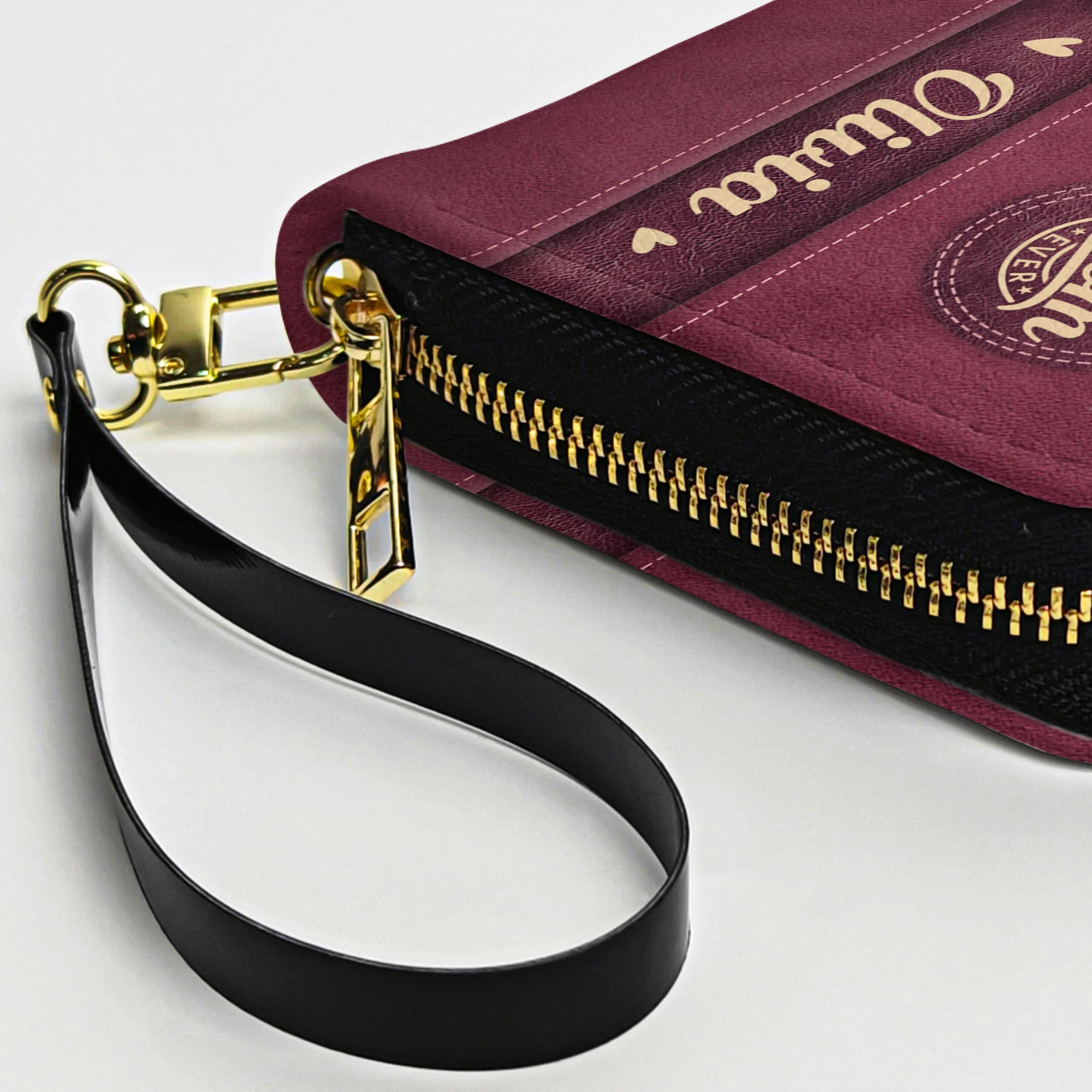 New Version Best Mom Ever - Personalized Leather Long Wallet - Image 2