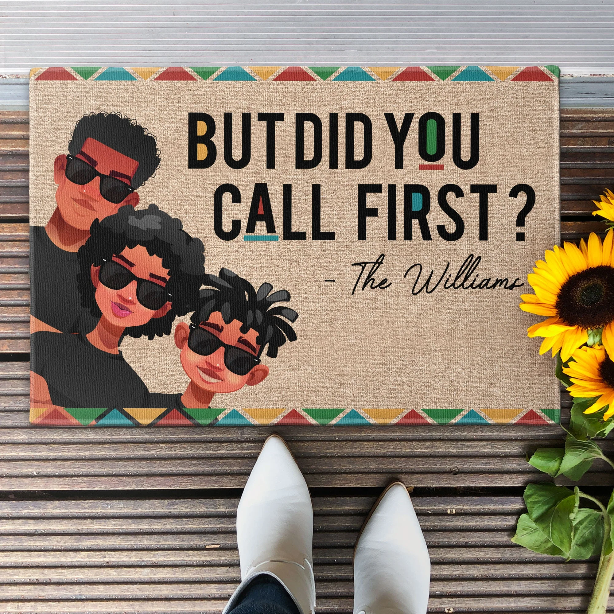 New Version - But Did You Call First? - Personalized Doormat - Image 2