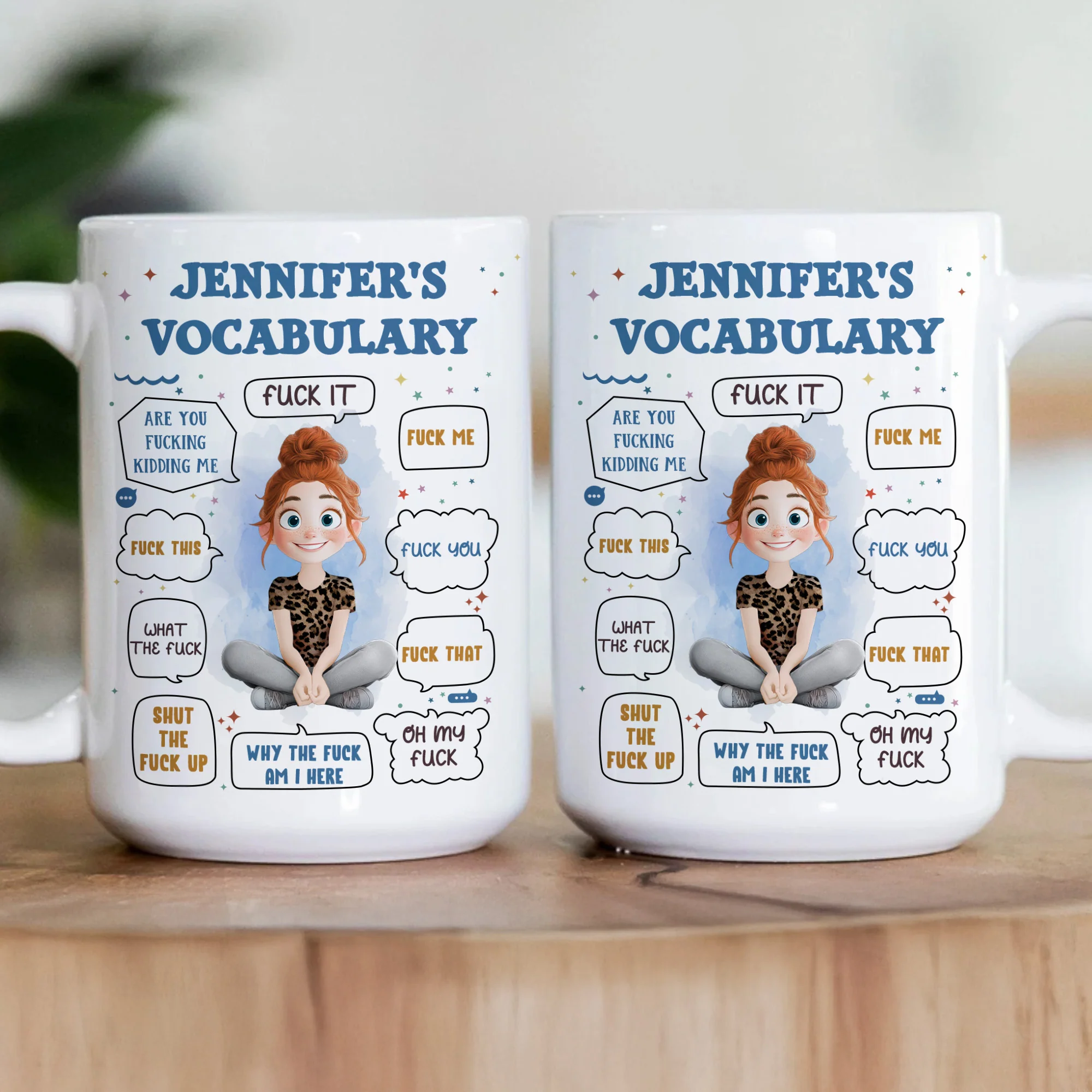 New Version Funny F*ck Vocabulary - Personalized Mug - Image 2