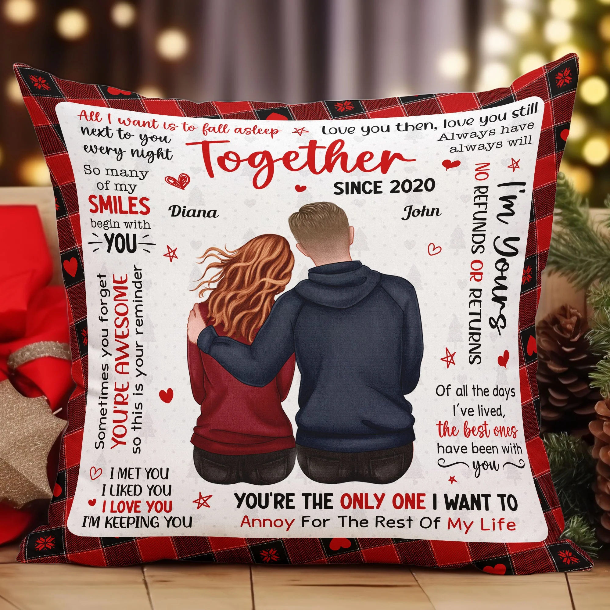 New Version I Met You I Liked You I Love You - Personalized Pillow (Insert Included) - Image 2