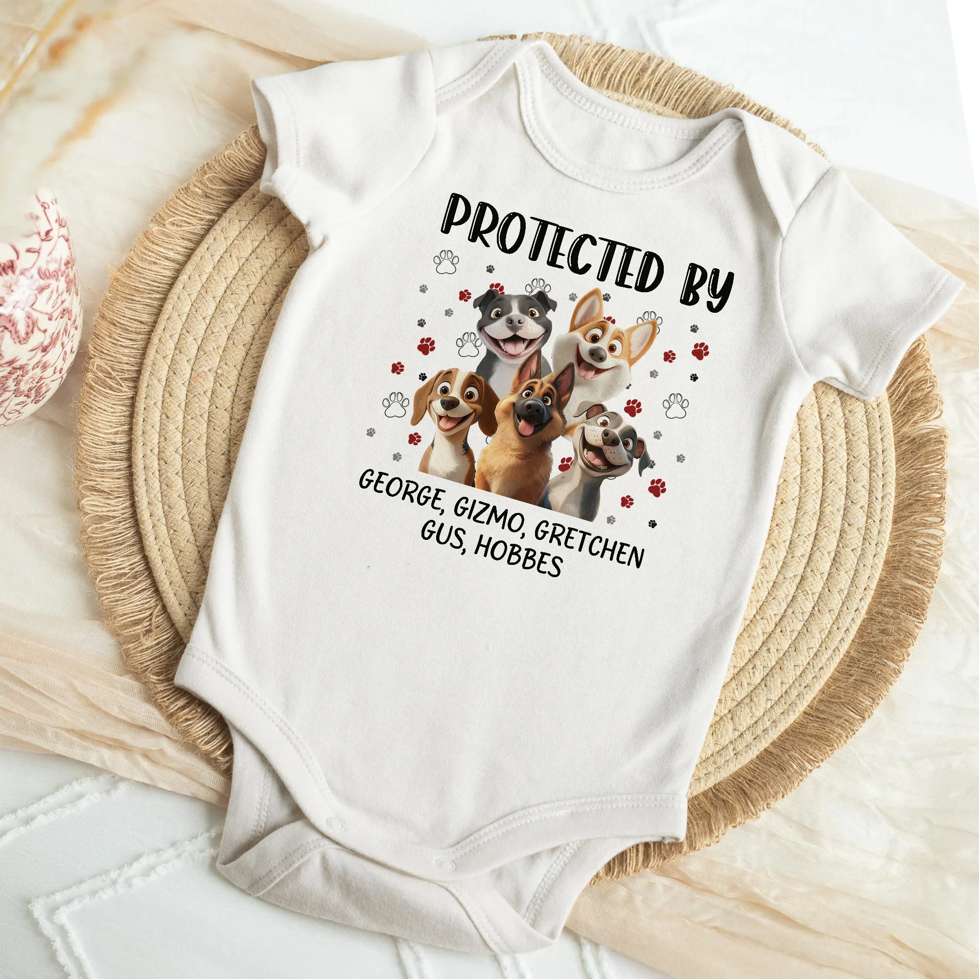 New Version Protected By Baby Gift Newborn Gift - Personalized Baby Onesie - Image 3