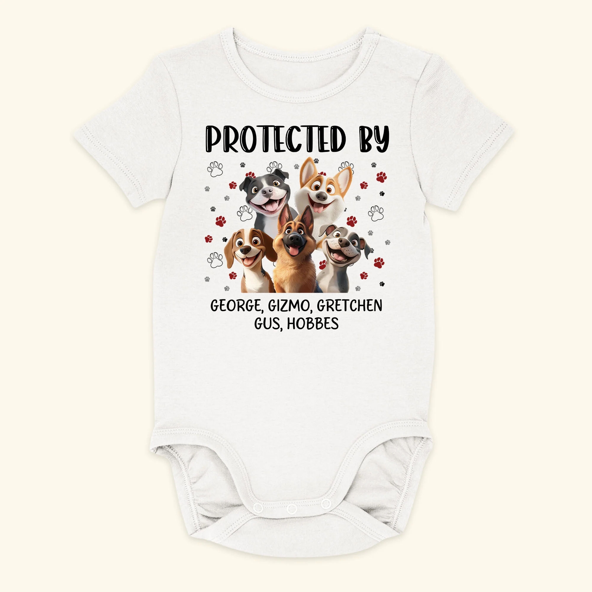 New Version Protected By Baby Gift Newborn Gift - Personalized Baby Onesie - Image 4