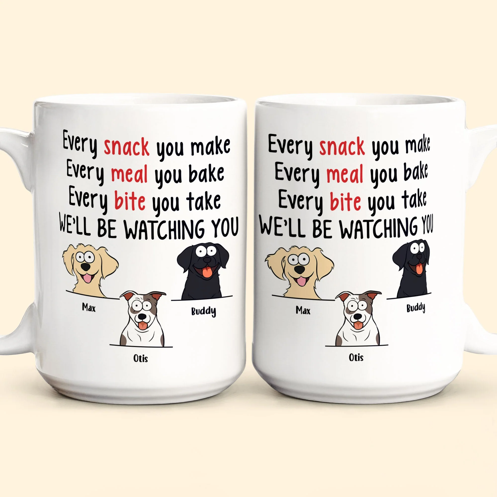 New Version - We'll Be Watching You - Personalized Mug - Image 2
