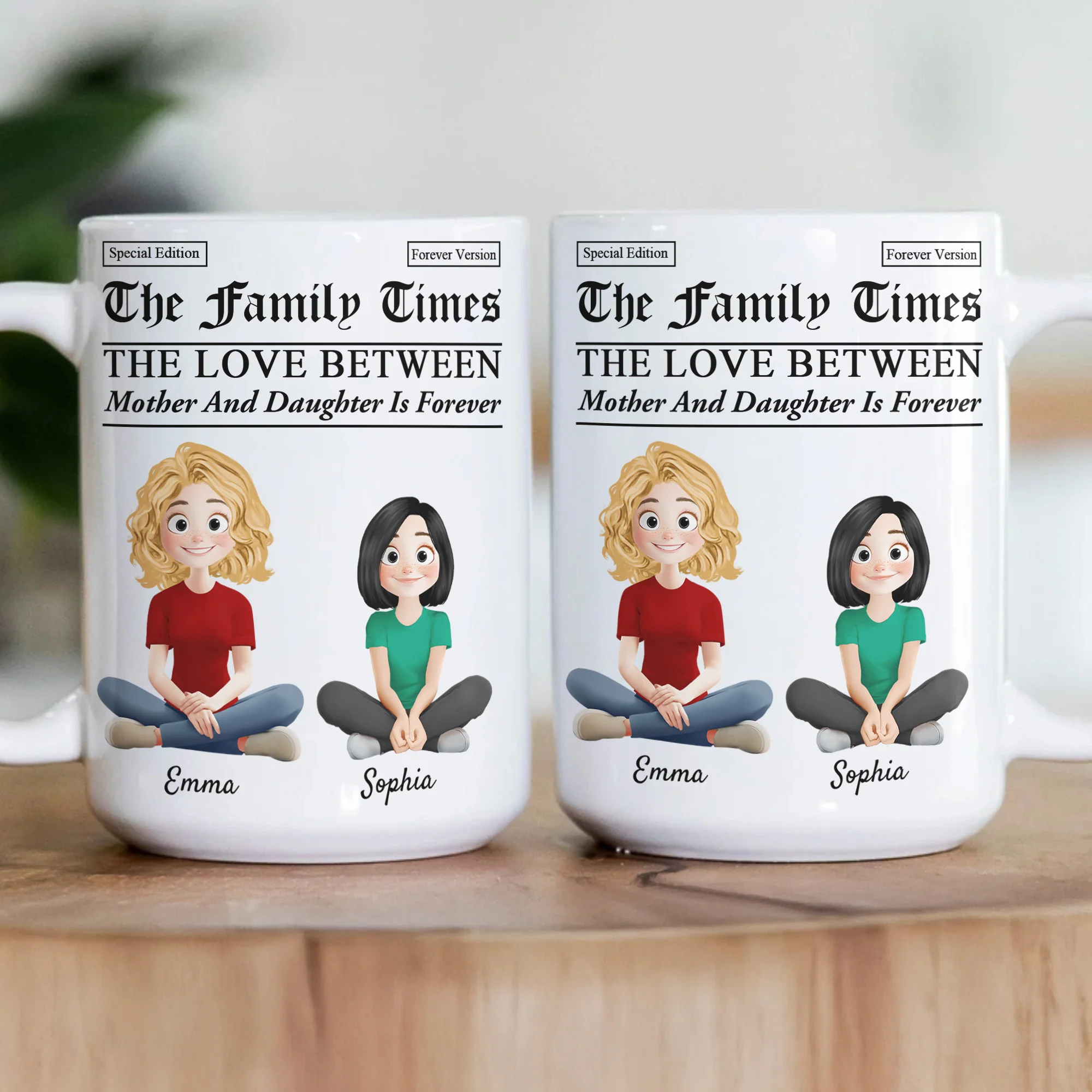 Newspaper Themed Gift For Mom, Daughter, Son Forever Love - Personalized Mug - Image 3
