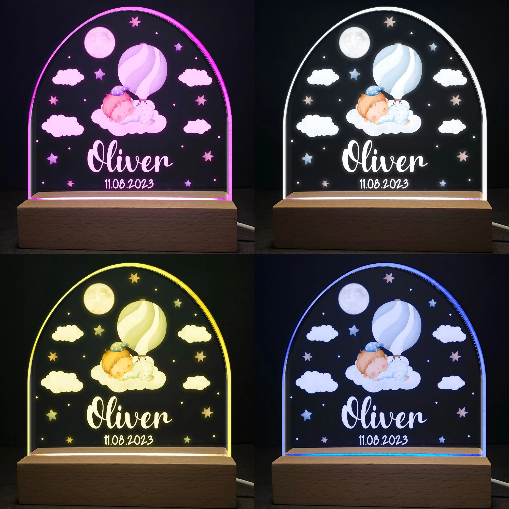 Nightlight Gift For Baby Kid - Personalized LED Light - Image 4
