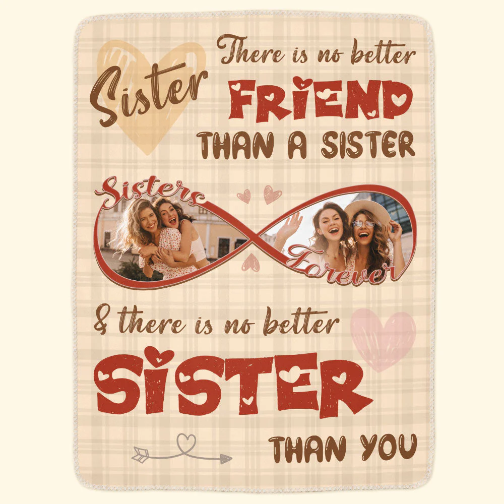 No Better Sister Than You - Personalized Photo Blanket - Image 4