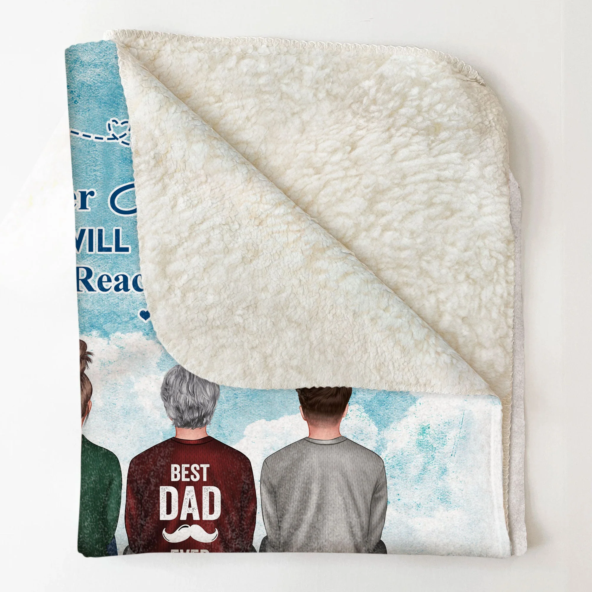 No Matter How Big We Get - Personalized Blanket - Fathers Day Gift For Dad, Grandpa, Papa - Image 4