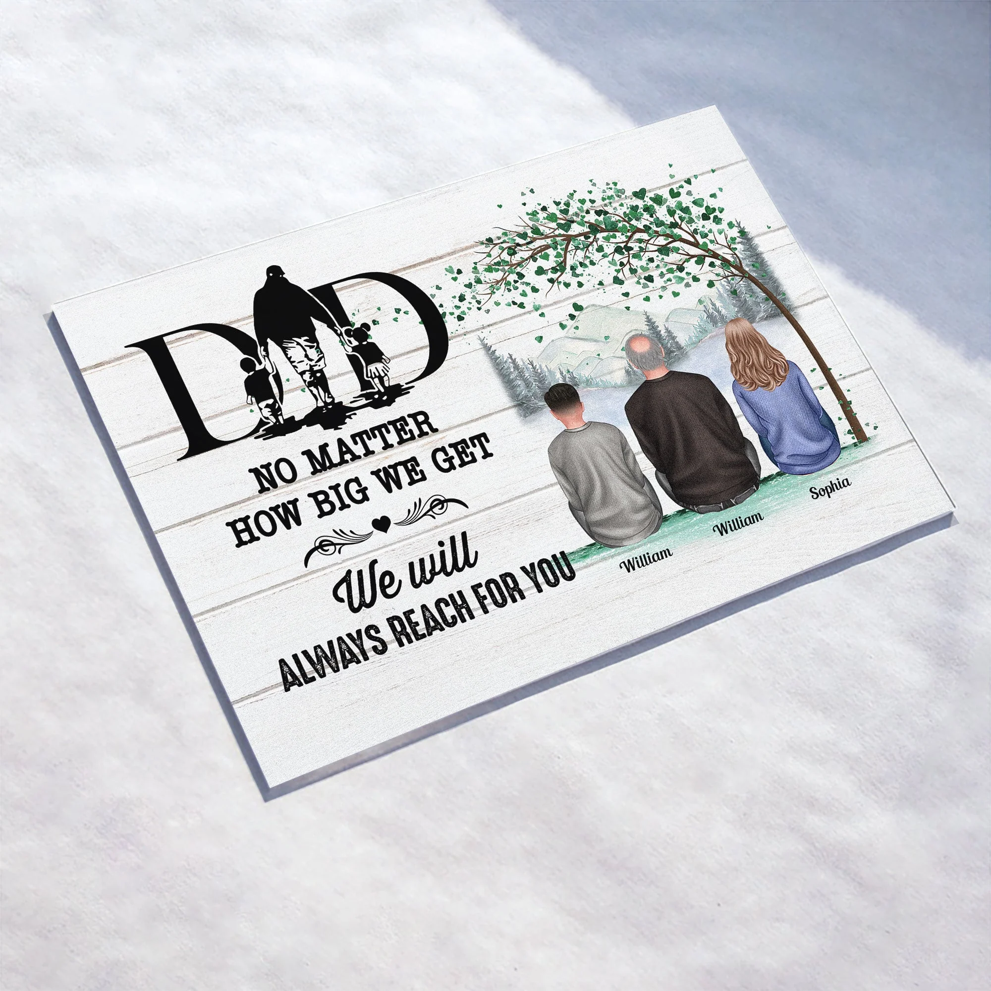 No Matter How Big We Get We Will Always Reach For You - Personalized Acrylic Plaque - Image 2