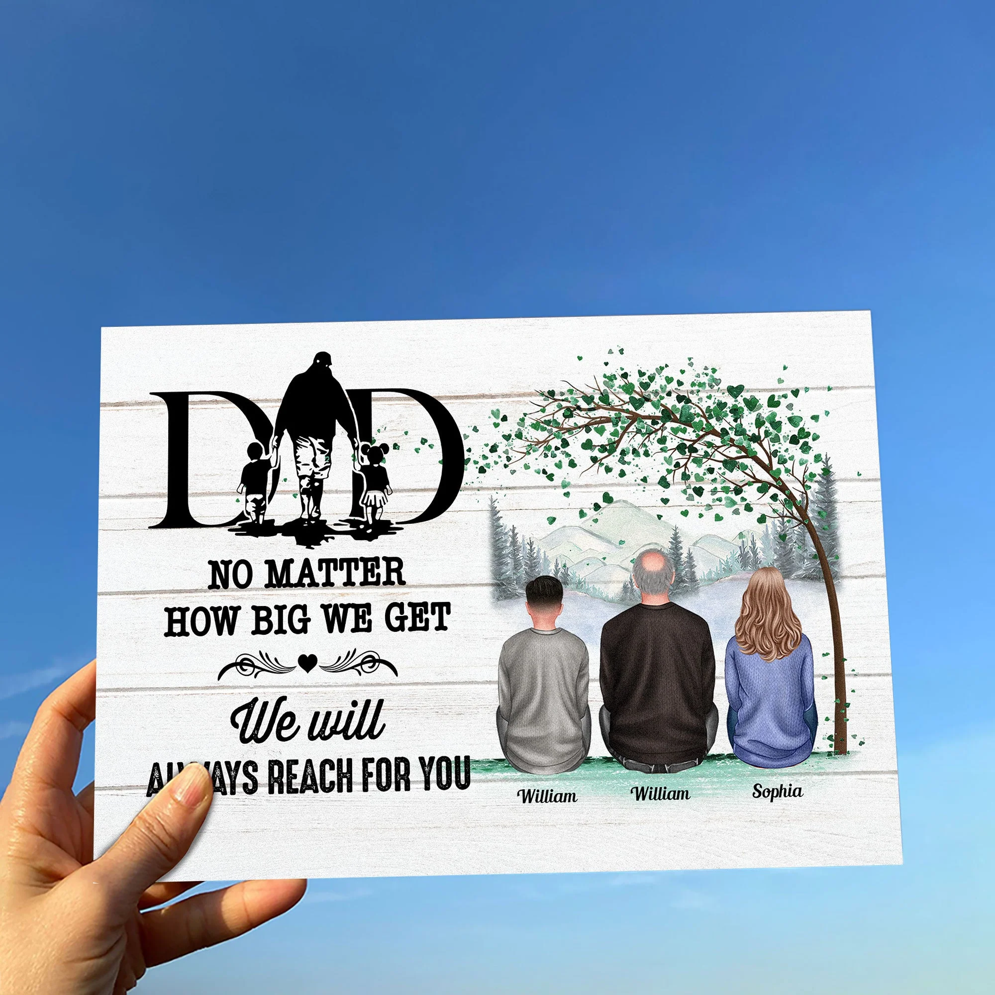 No Matter How Big We Get We Will Always Reach For You - Personalized Acrylic Plaque - Image 3