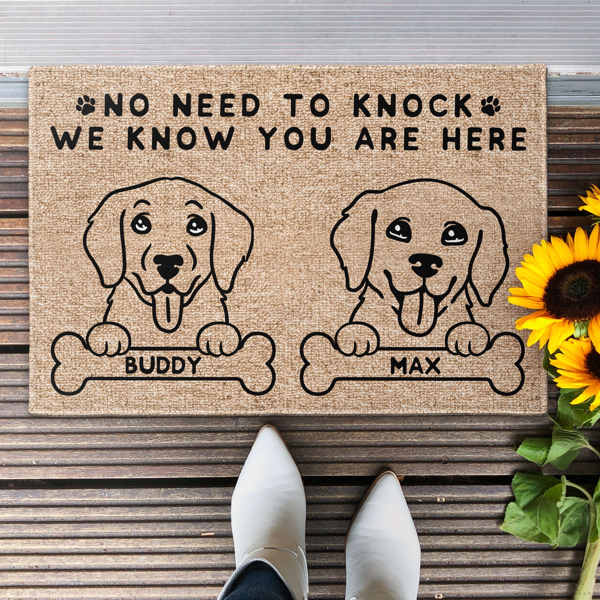 No Need To Knock - Personalized Doormat - Image 2