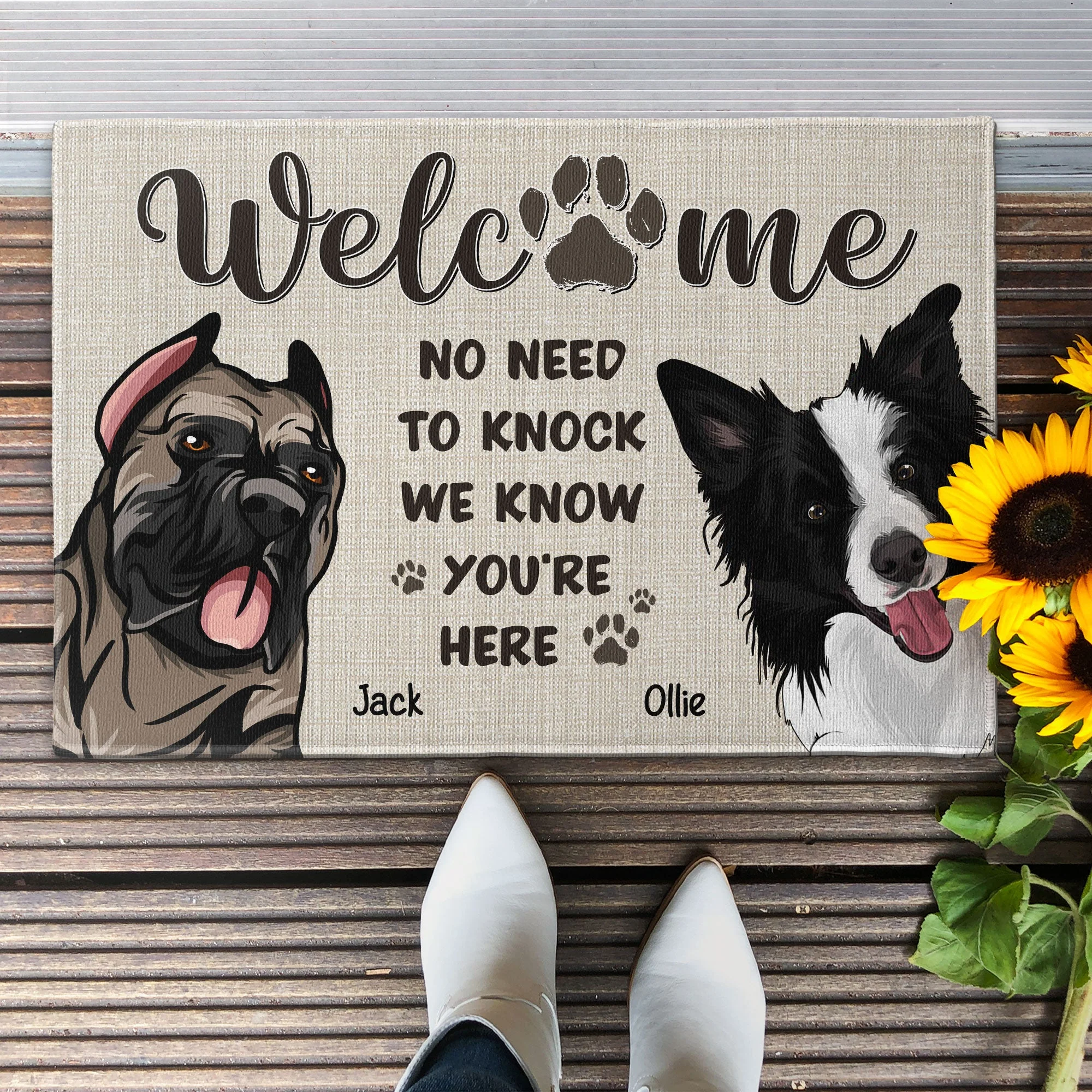 No Need To Knock - Personalized Doormat - Image 2