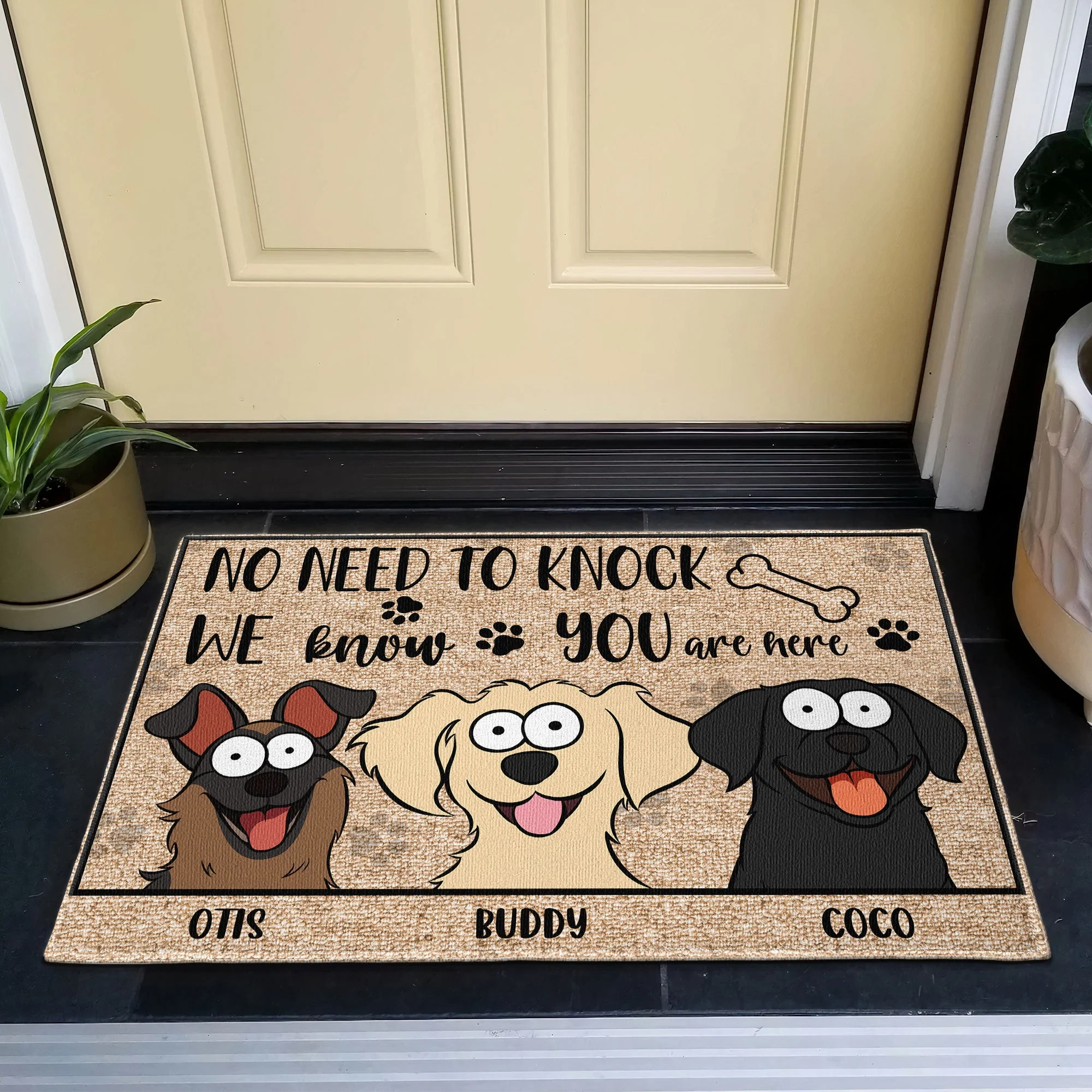 No Need To Knock We Know You Are Here - Personalized Doormat - Image 4