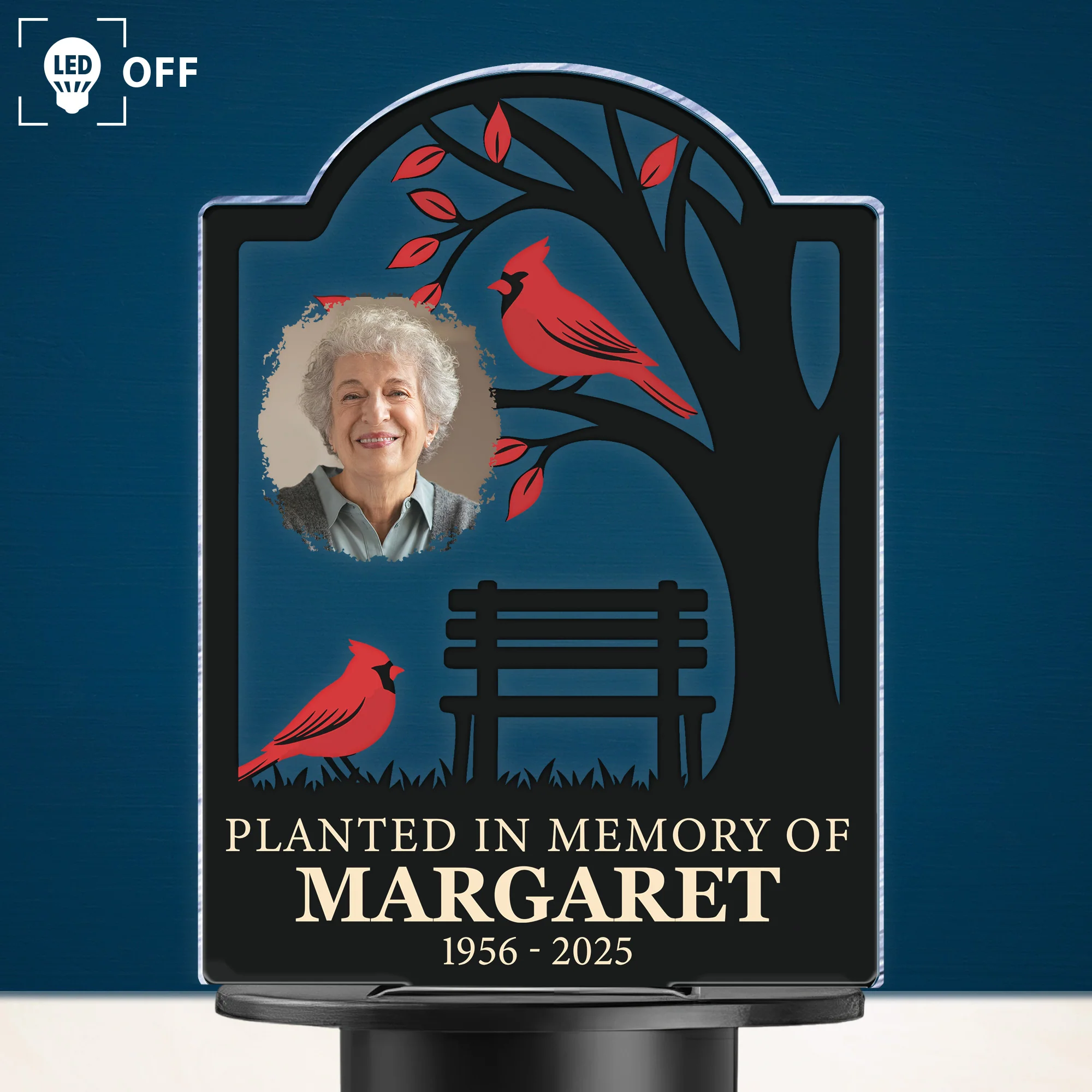 Not A Day Goes By That You Are Not Missed Memory - Personalized Photo Solar Light - Image 5