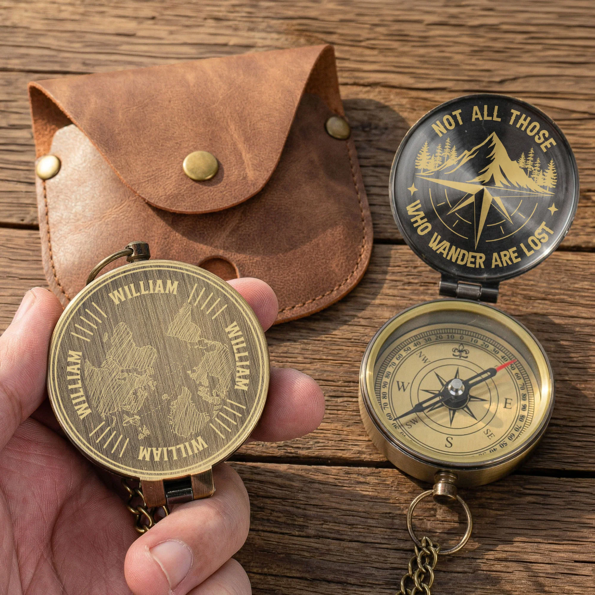 Not All Those Who Wander Are Lost - Personalized Compass - Image 3