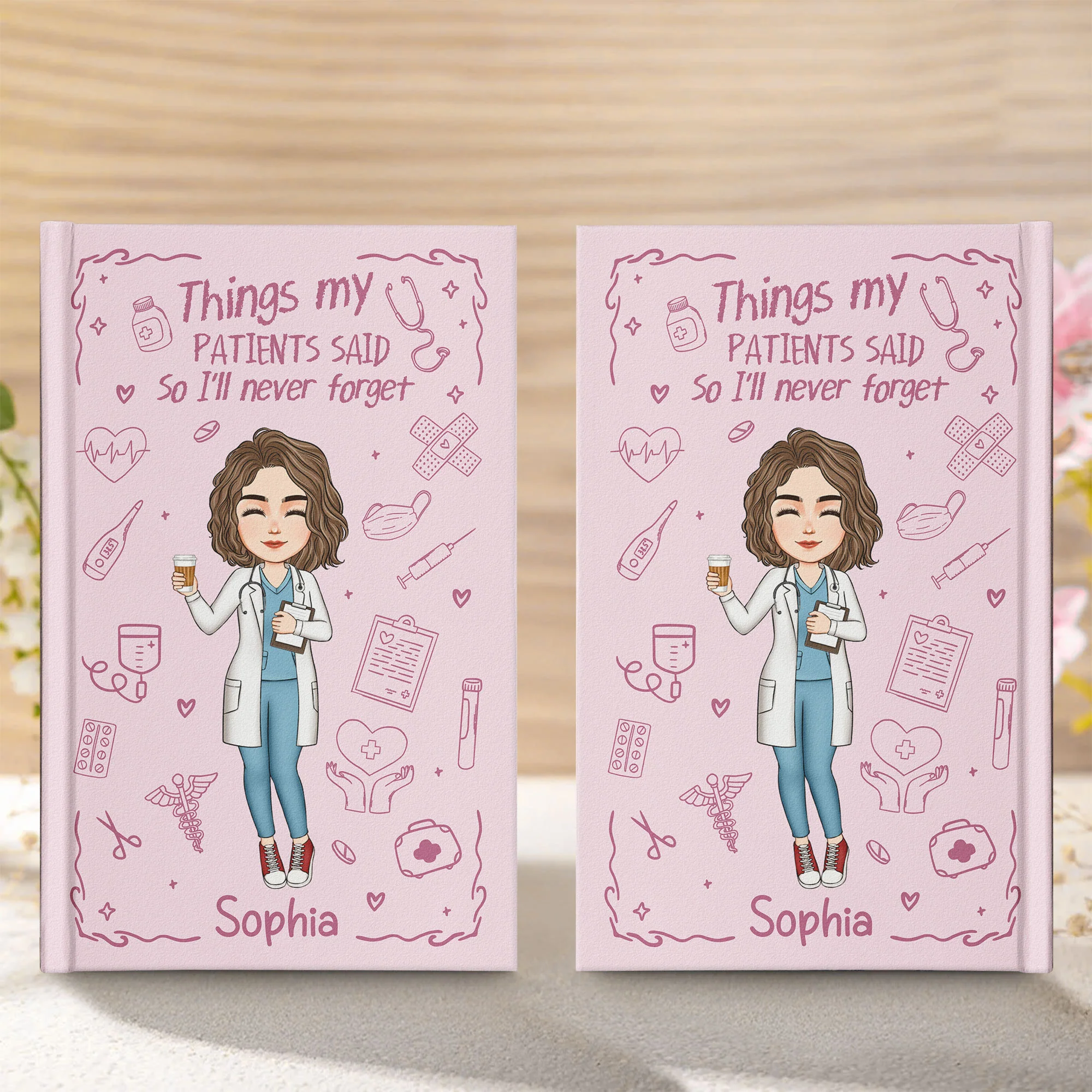Nurse Gift Things My Patients Said I'll Never Forget - Personalized Hardcover Journal - Image 2