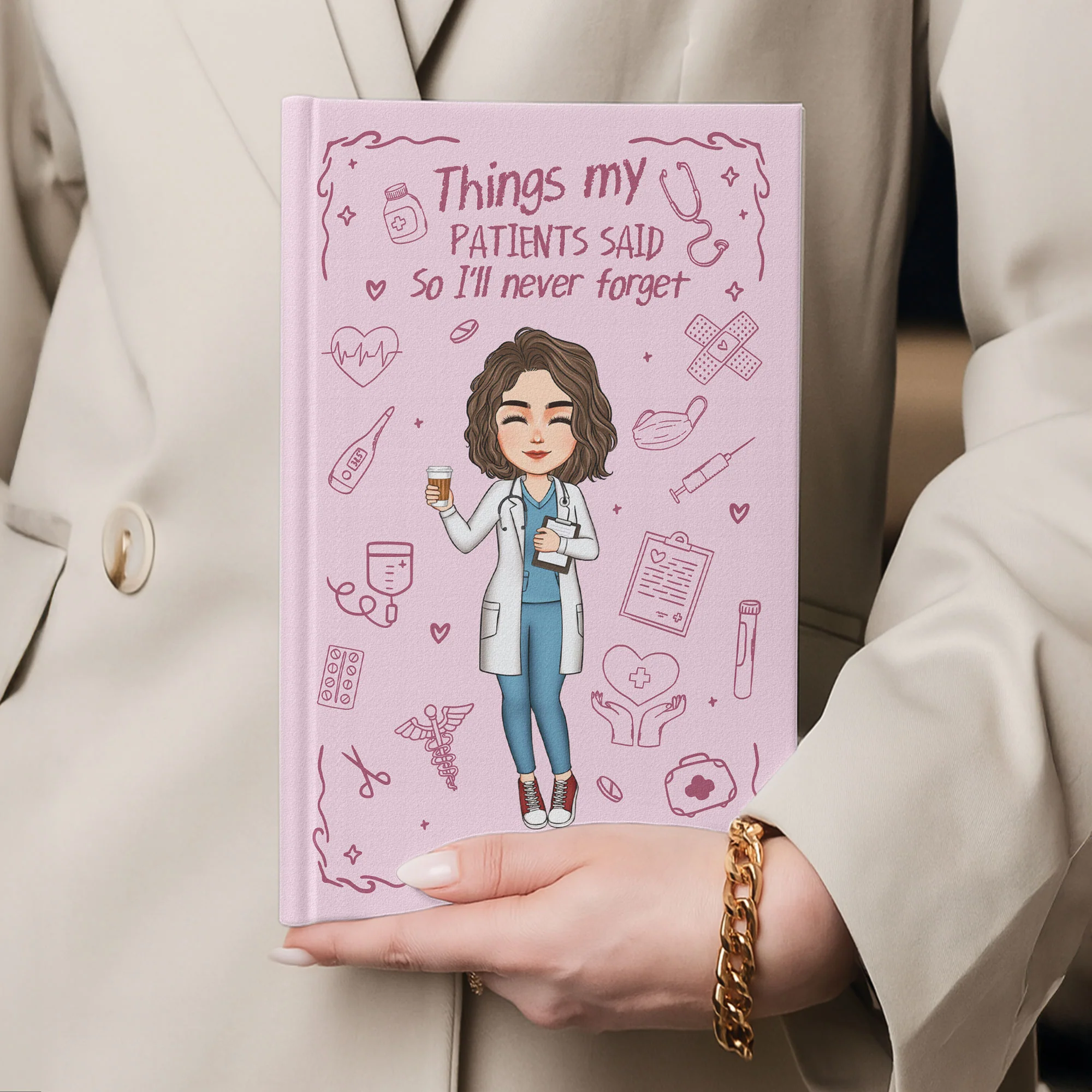 Nurse Gift Things My Patients Said I'll Never Forget - Personalized Hardcover Journal - Image 6