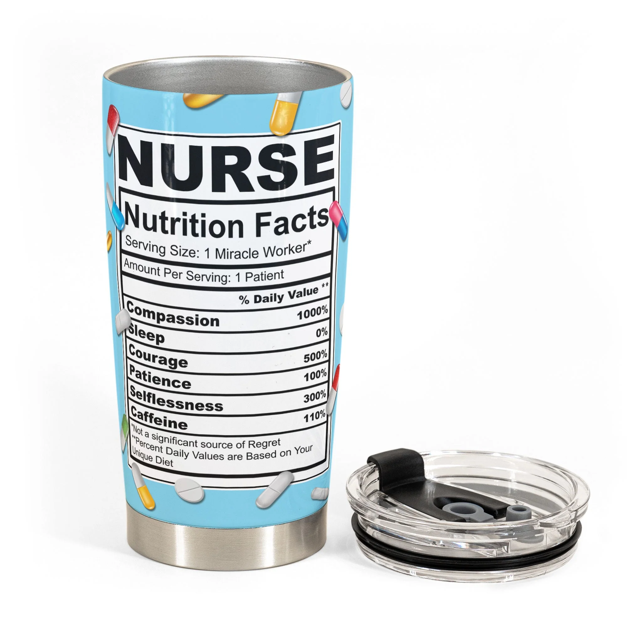 Nurse Nutrition Facts - Personalized Phtoo Tumbler Cup - Image 7