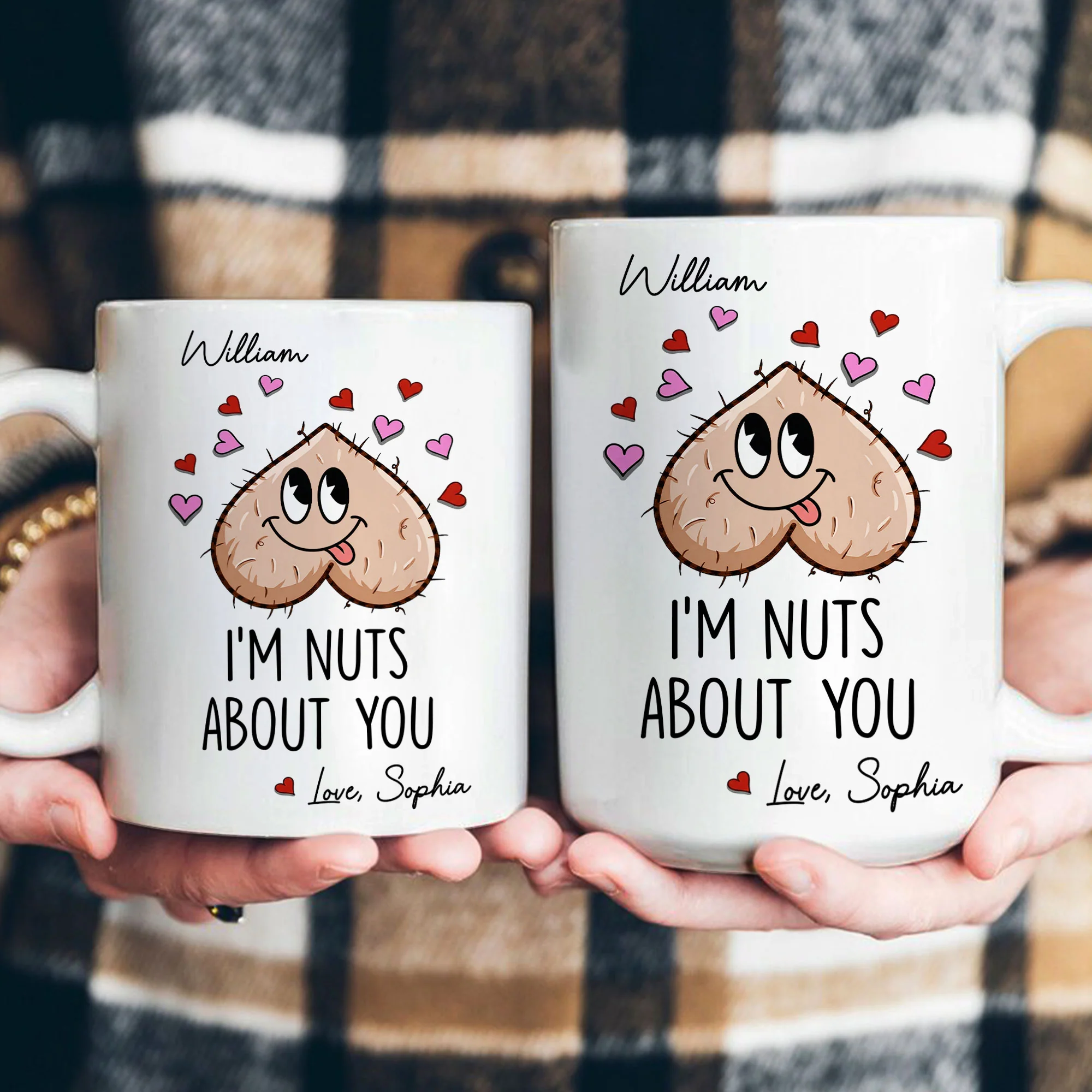Nuts About You Gift For Couple Gift For Him - Personalized Mug - Image 4