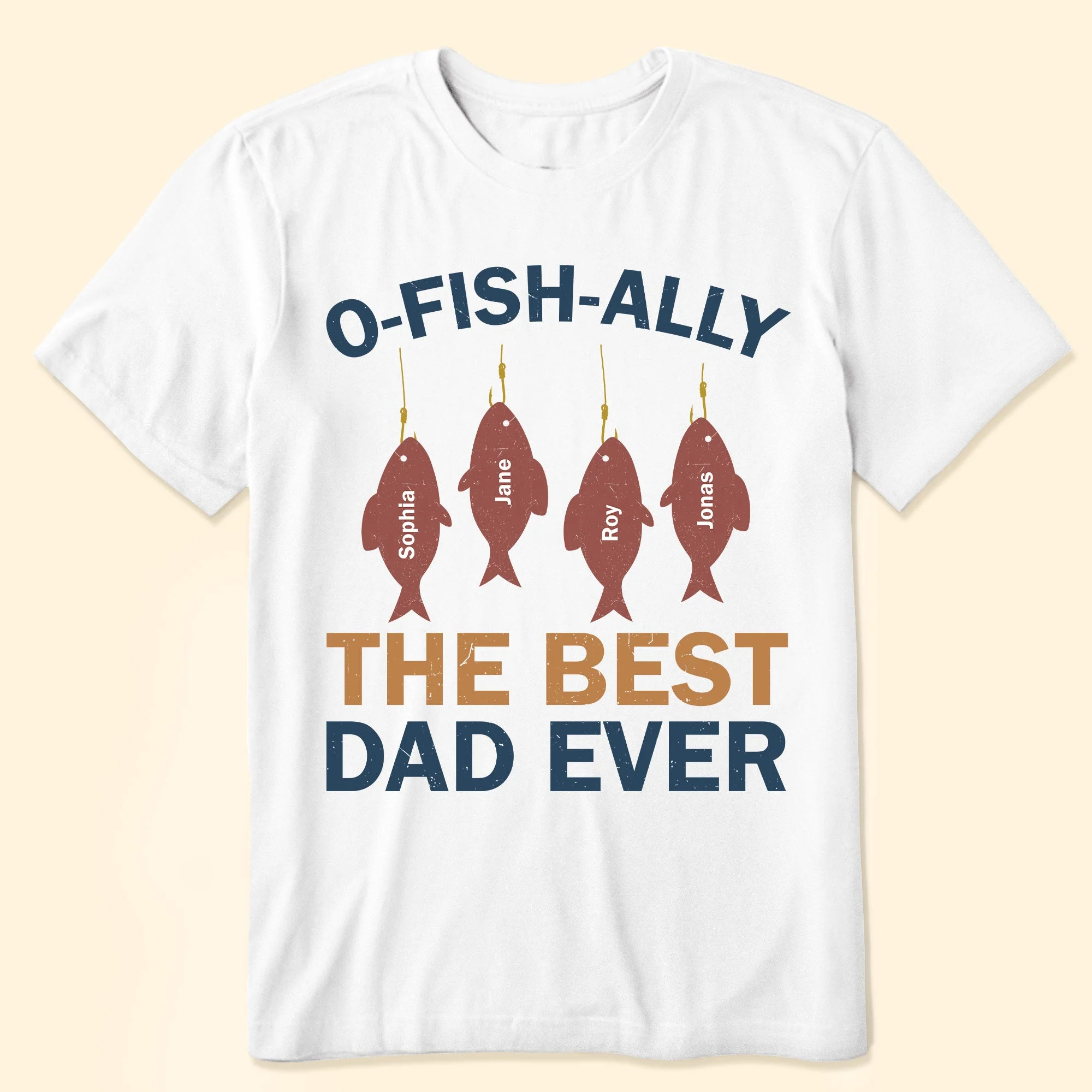 O-Fish-Ally Best Dad Ever - Personalized Shirt - Image 2