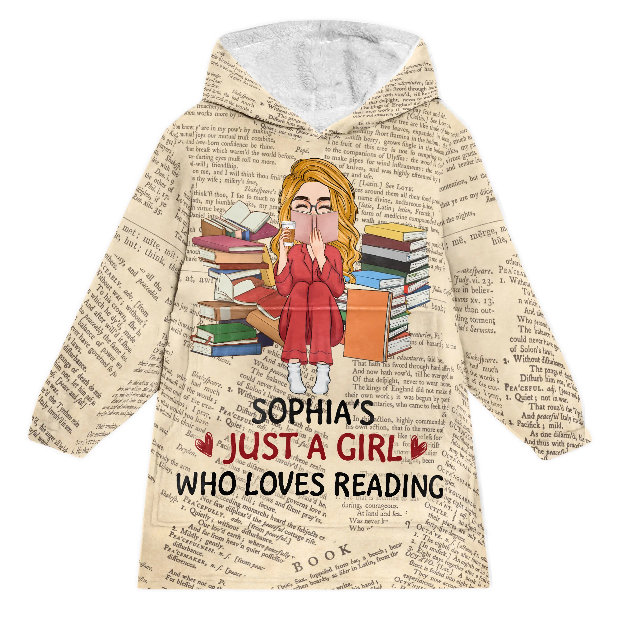 Official Reading Hoodie - Personalized Oversized Blanket Hoodie - Image 6