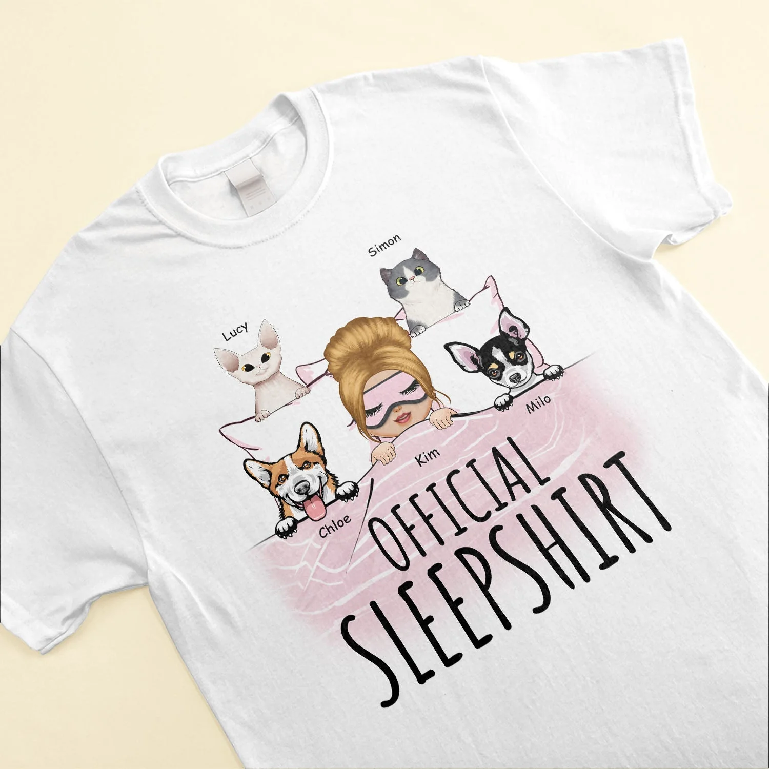 Official Sleepshirt - Personalized Shirt - Birthday Gift For Dog & Cat Lovers - Image 3