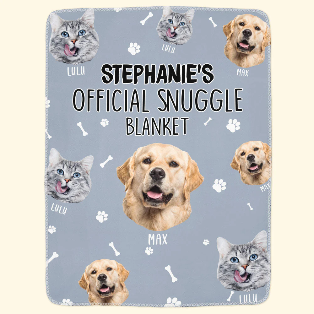 Official Snuggle Blanket - Personalized Pet Photo Blanket - Image 4