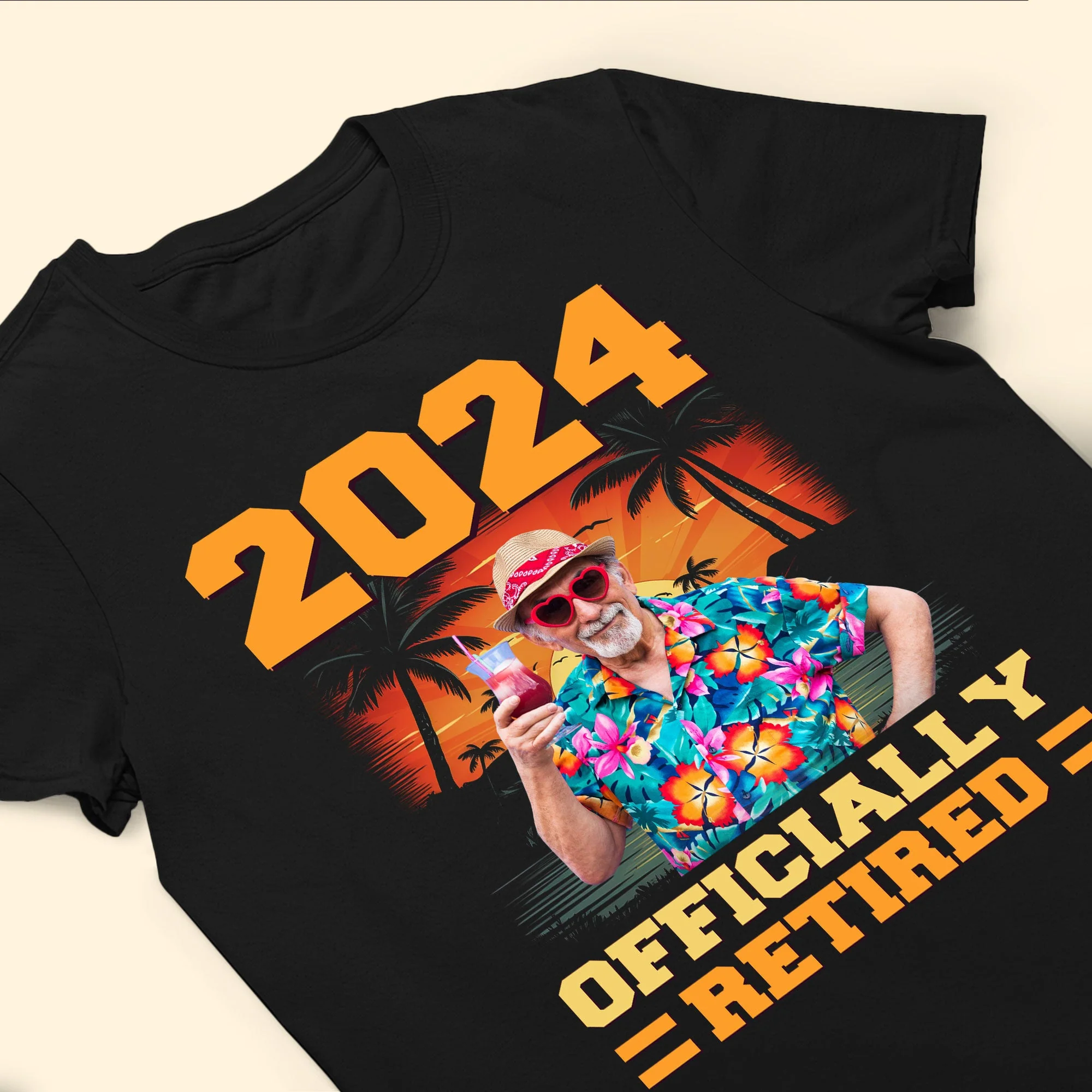 Officially Retired - Personalized Photo Shirt - Image 7