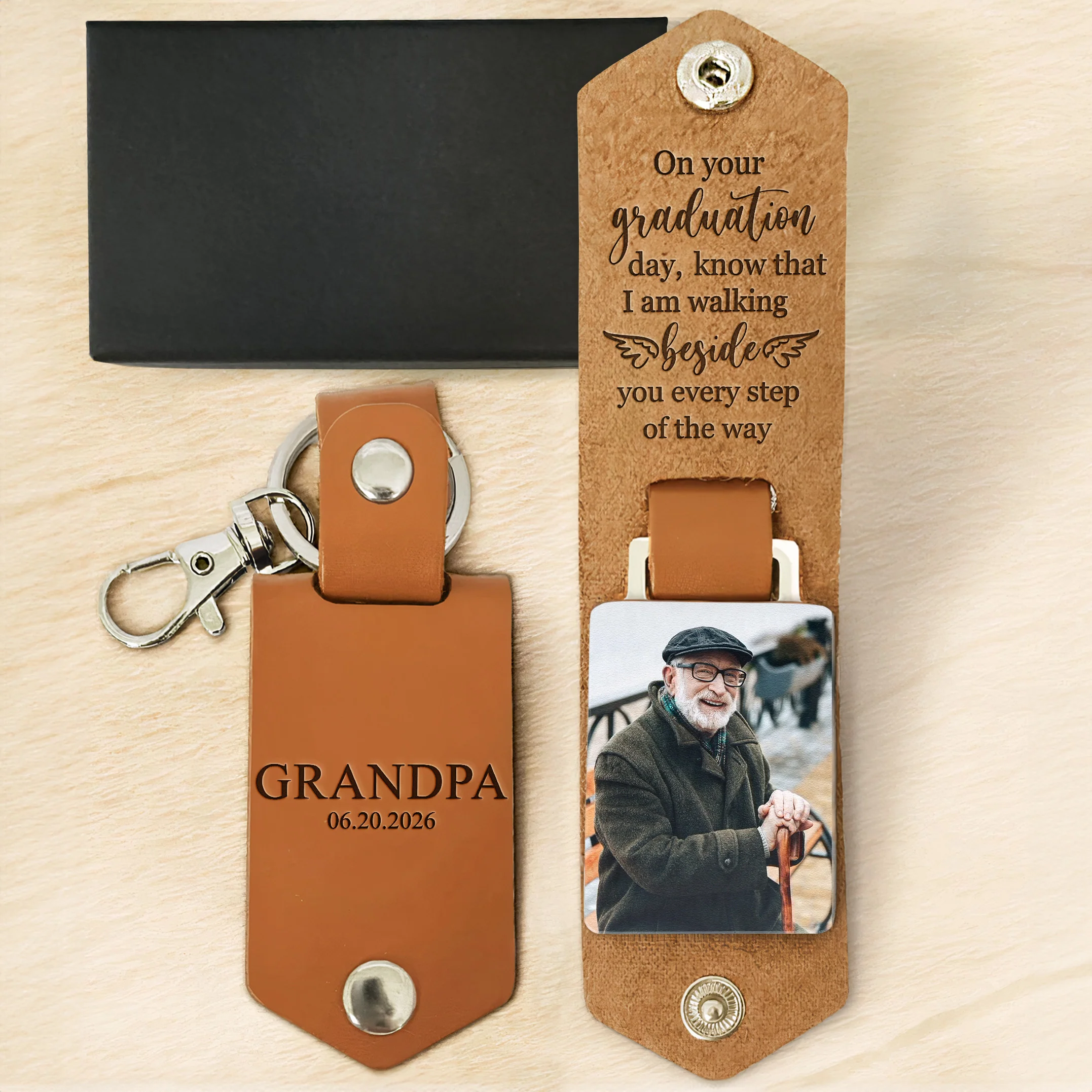 On Your Graduation Day Memorial Custom Photo - Personalized Keychain - Image 5