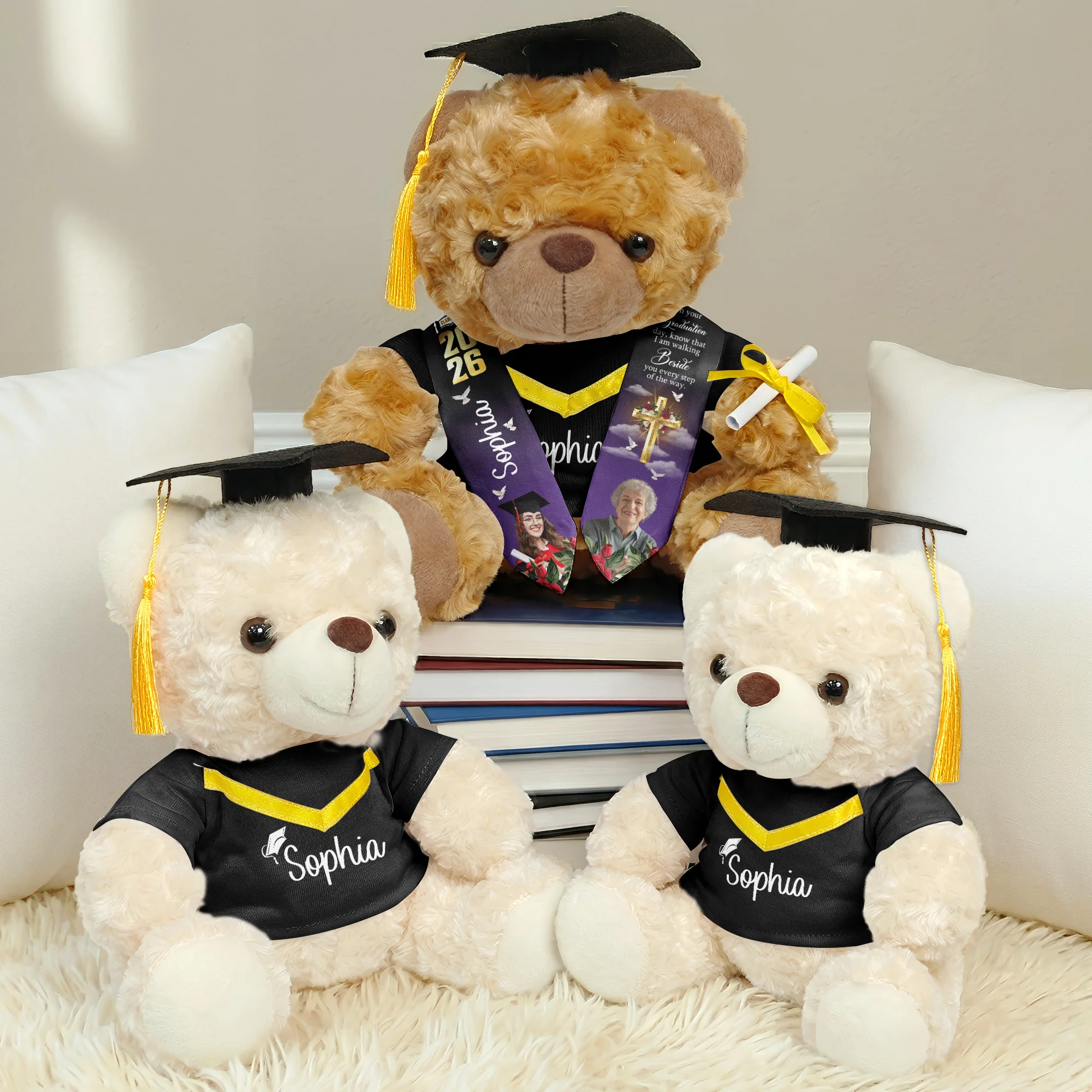 On Your Graduation Day Memorial - Personalized Graduation Teddy Bear - Image 4