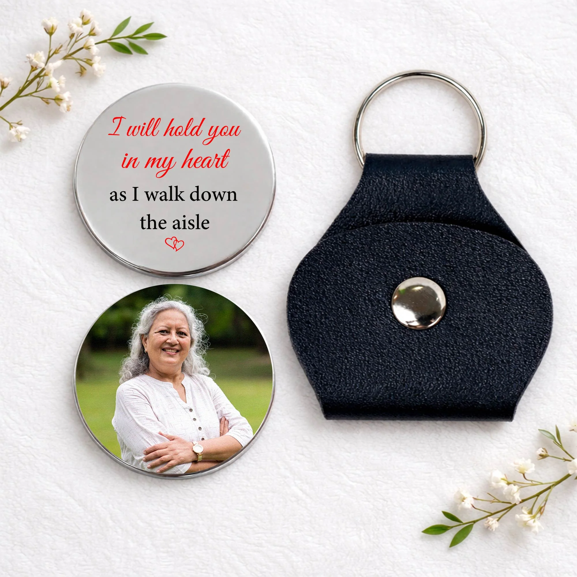 On Your Wedding Day Memorial Custom Photo - Personalized Pocket Hug - Image 6