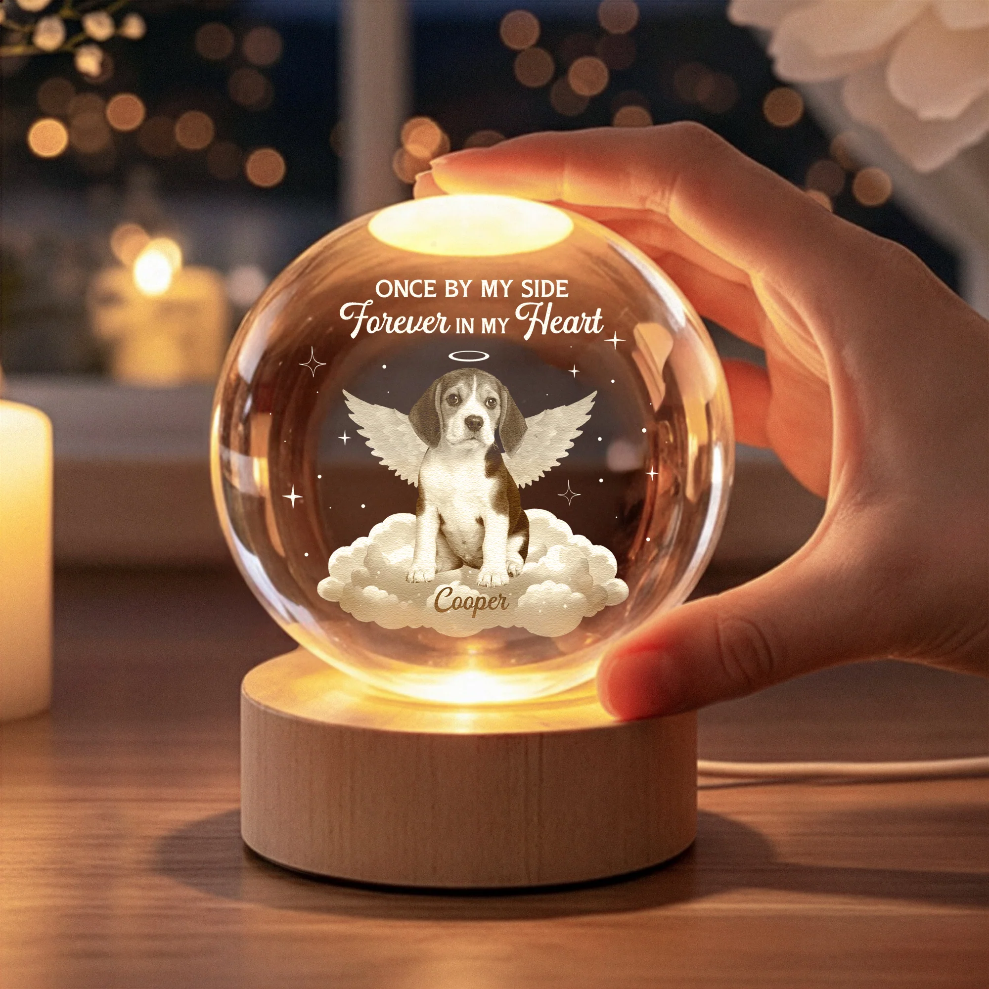 Once By My Side Forever In My Heart - Personalized Night Light - Image 5