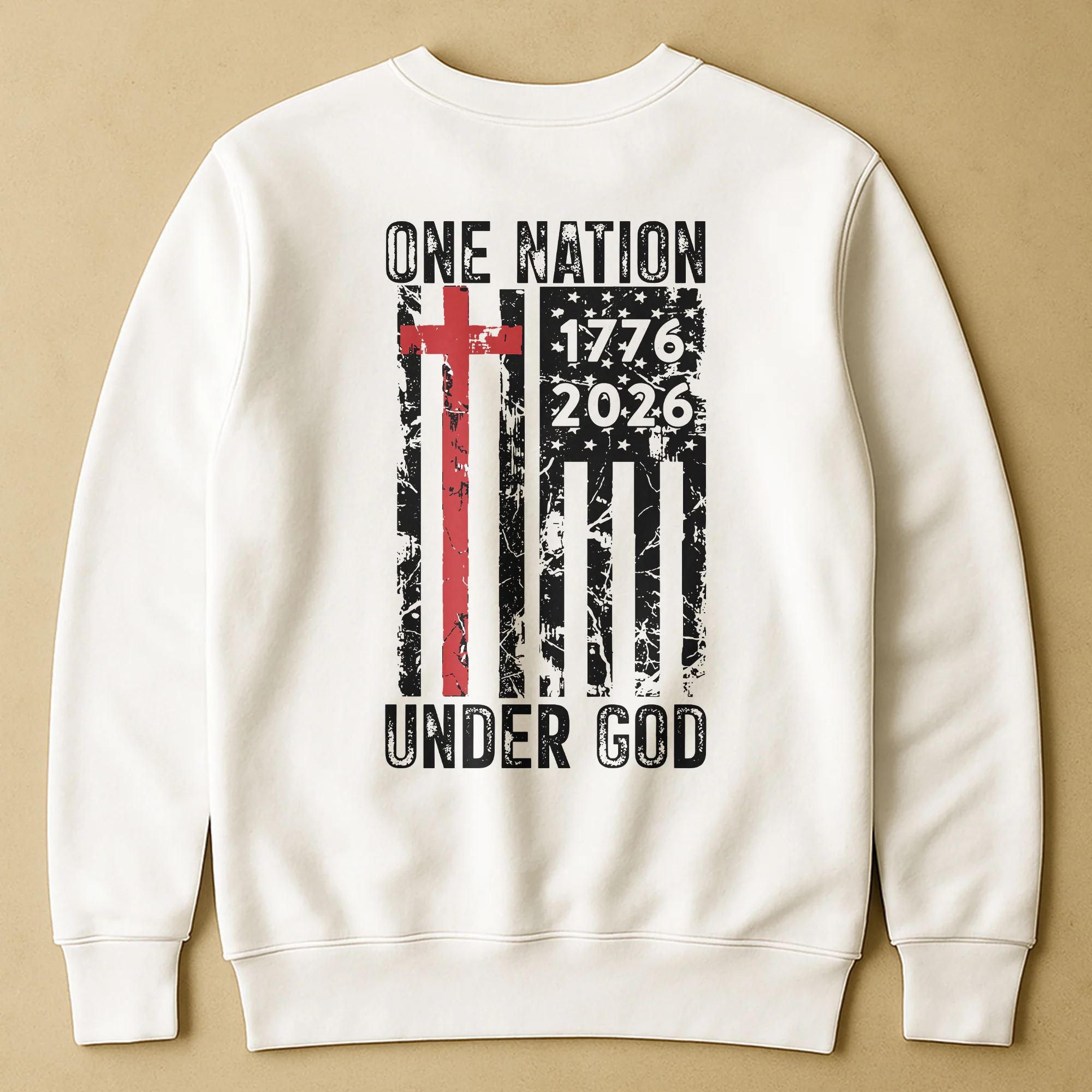 One Nation Under God 250 Years - Back Printed Shirt - Image 4
