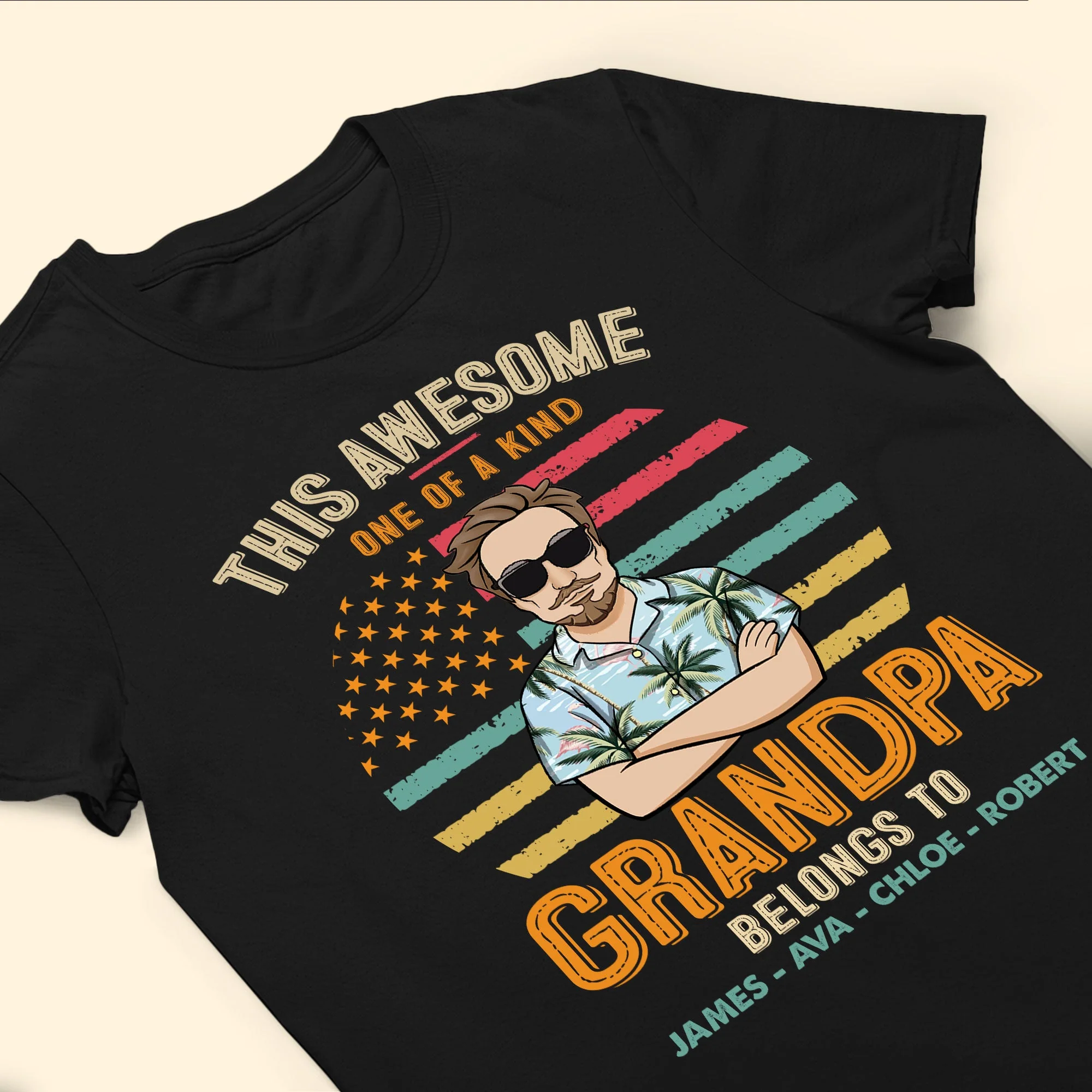 One Of A Kind Grandpa - Personalized Shirt - Image 5