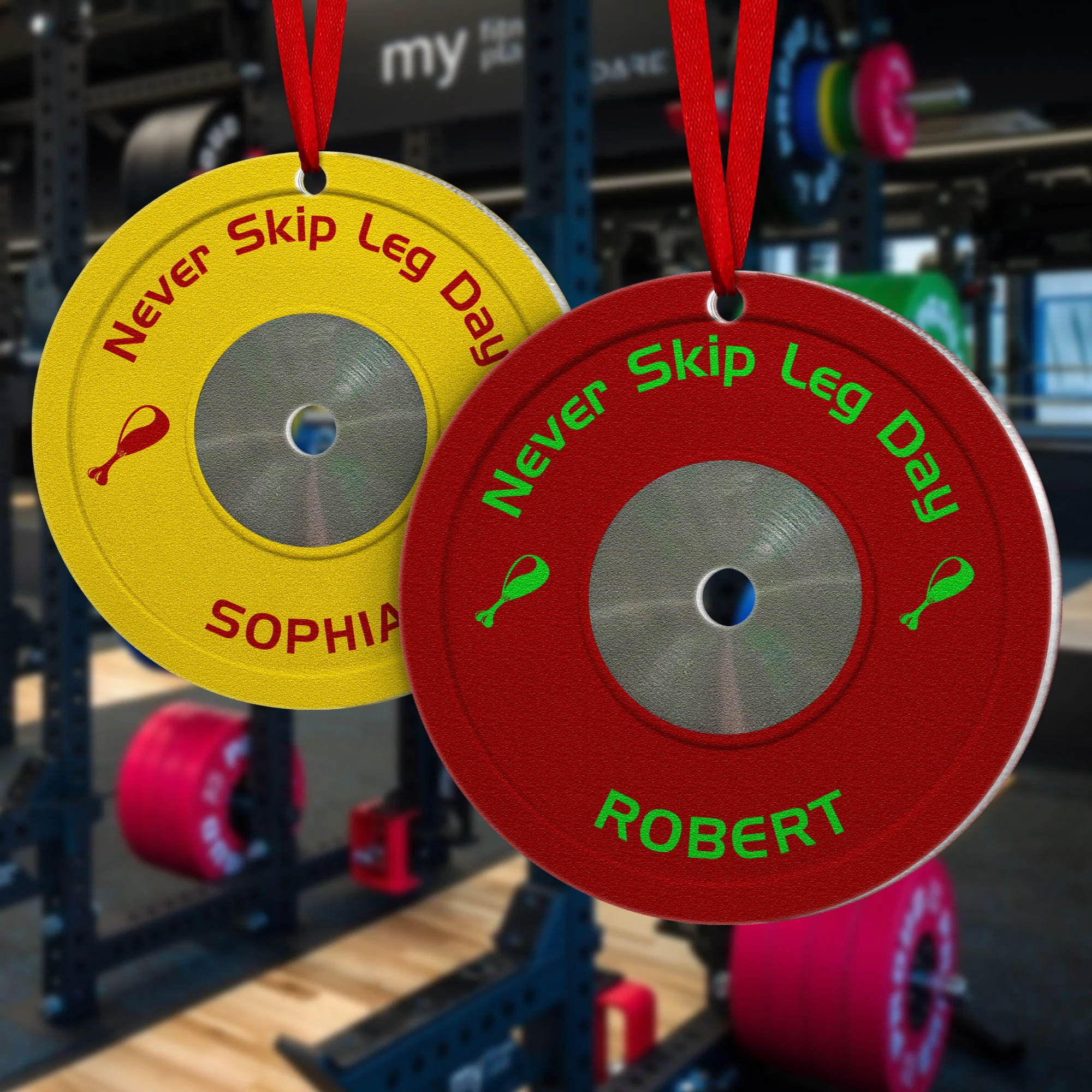 [Only available in the U.S] Merry Liftmas - Personalized Aluminum Ornament - Image 6