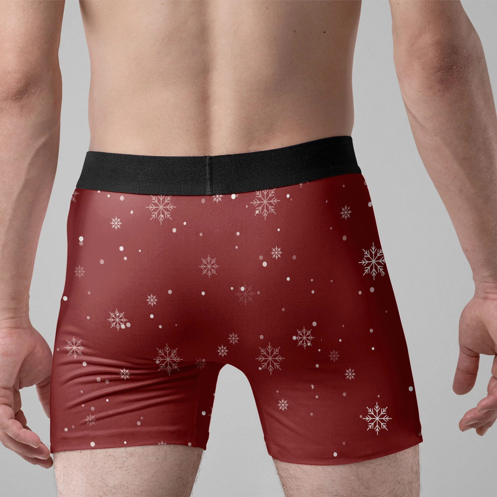 Only Her Can Jingle These Bells - Personalized Photo Men's Boxer Briefs - Image 2