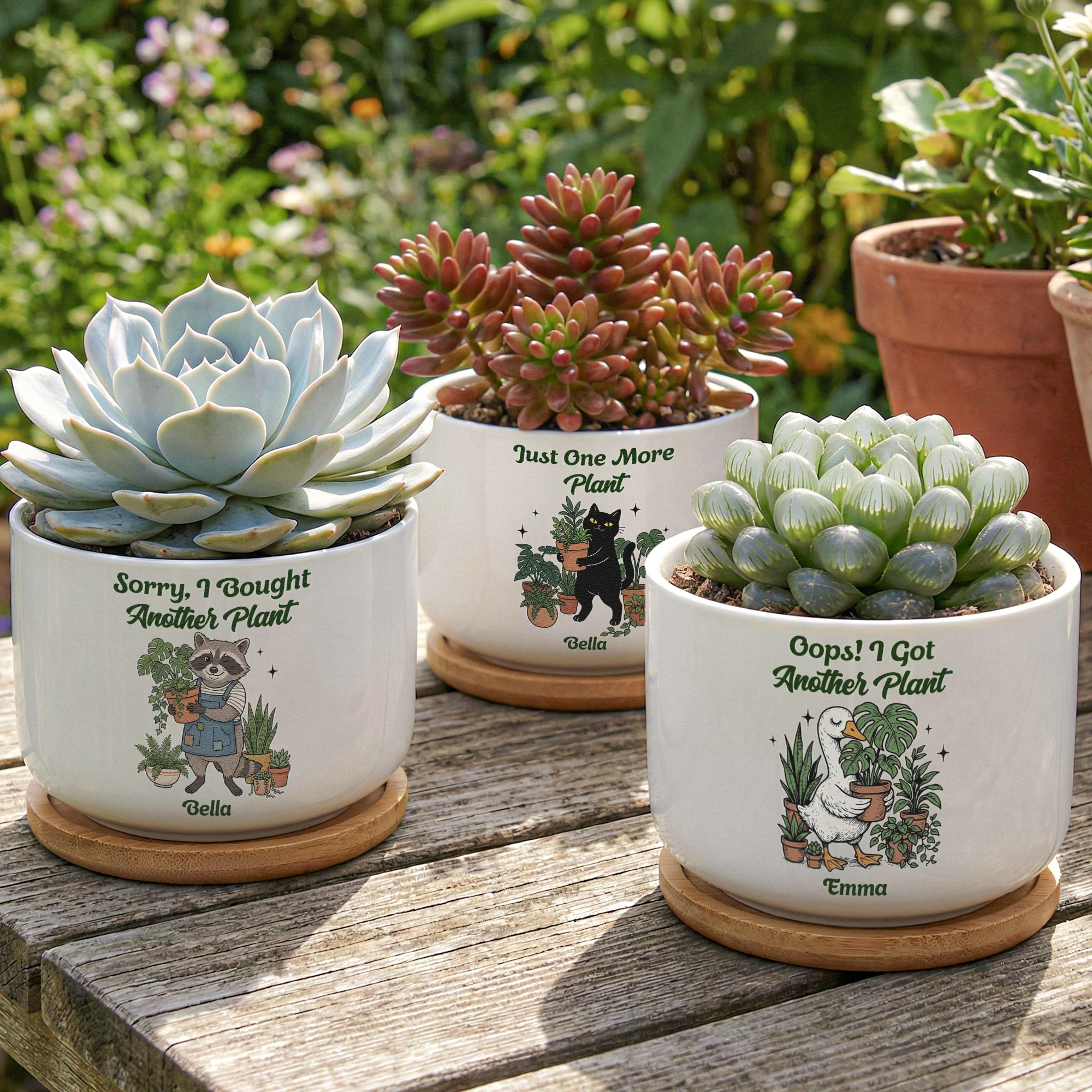 Oops! I Got Another Plant - Personalized Ceramic Plant Pot - Image 3