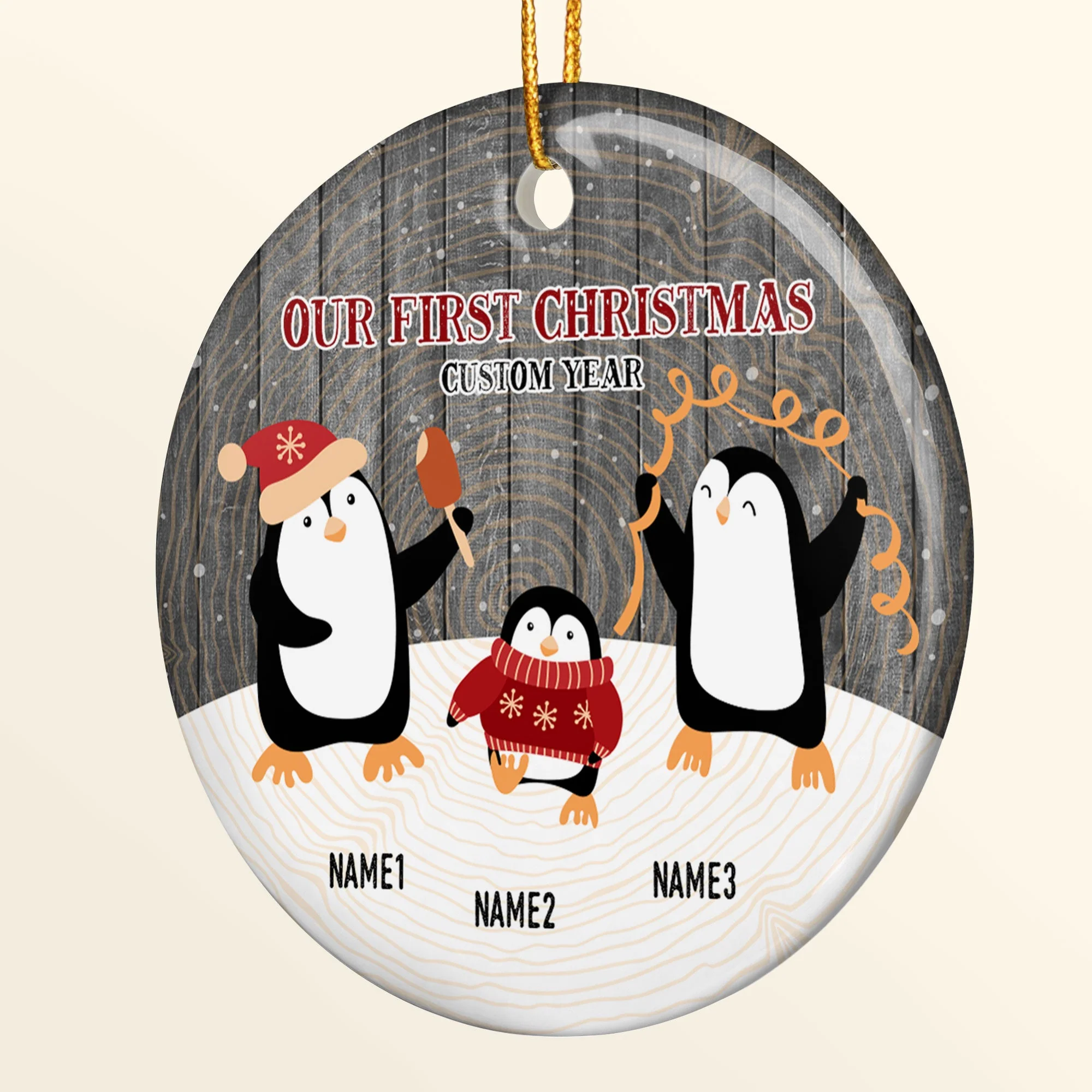 Our 1st Christmas- Personalized Ceramic Ornament - Christmas Gift For Friends And Family - Image 2
