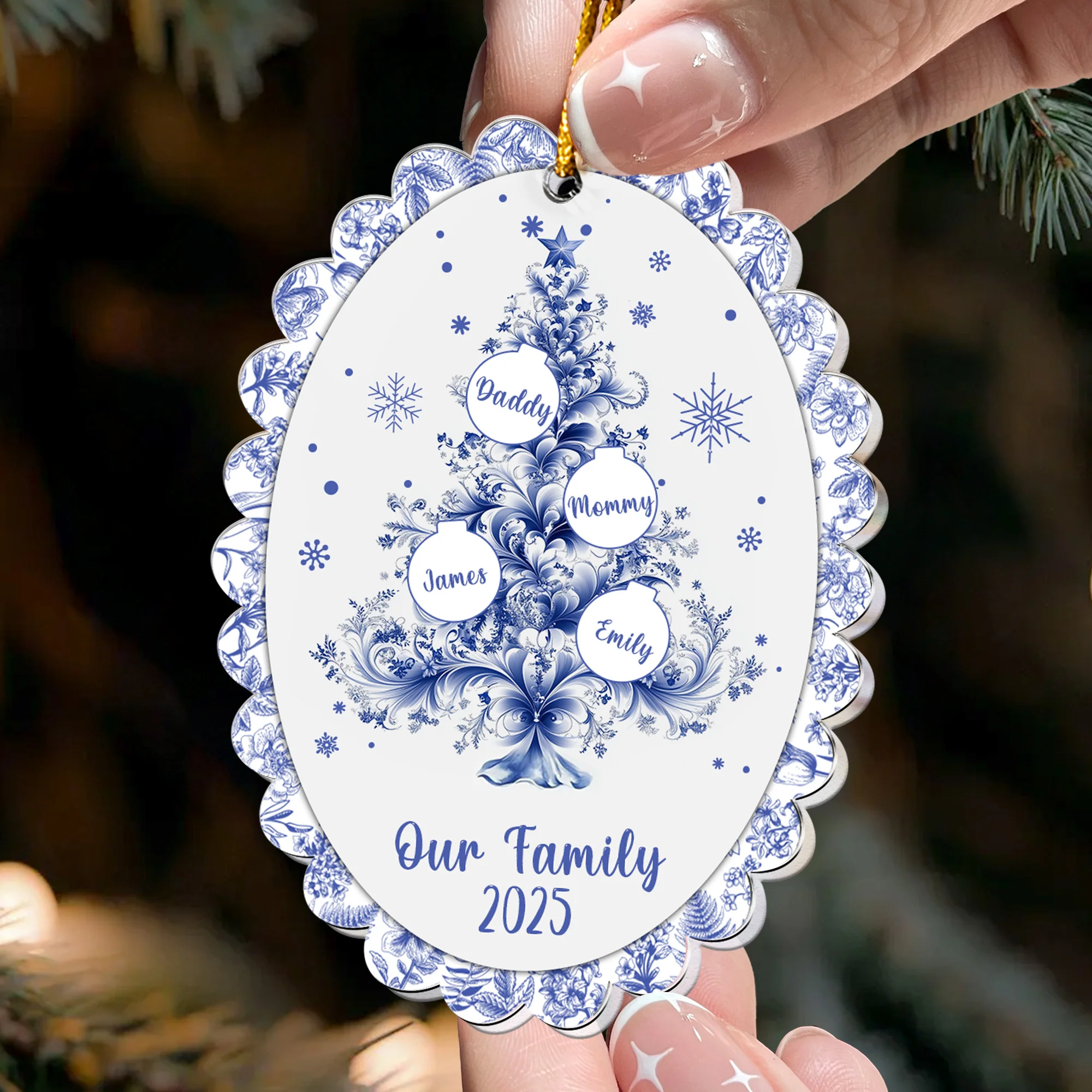 Our Family Christmas Tree - Personalized Acrylic Ornament - Image 2