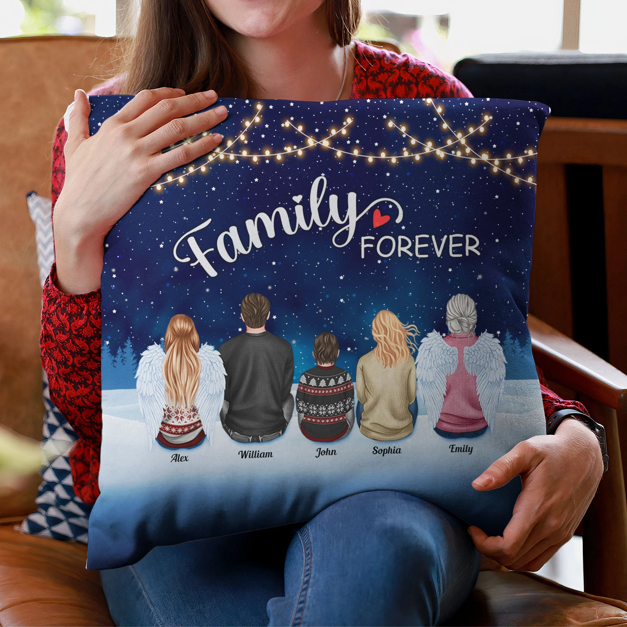 Our Family Forever - Personalized Pillow (Insert Included) - Image 2