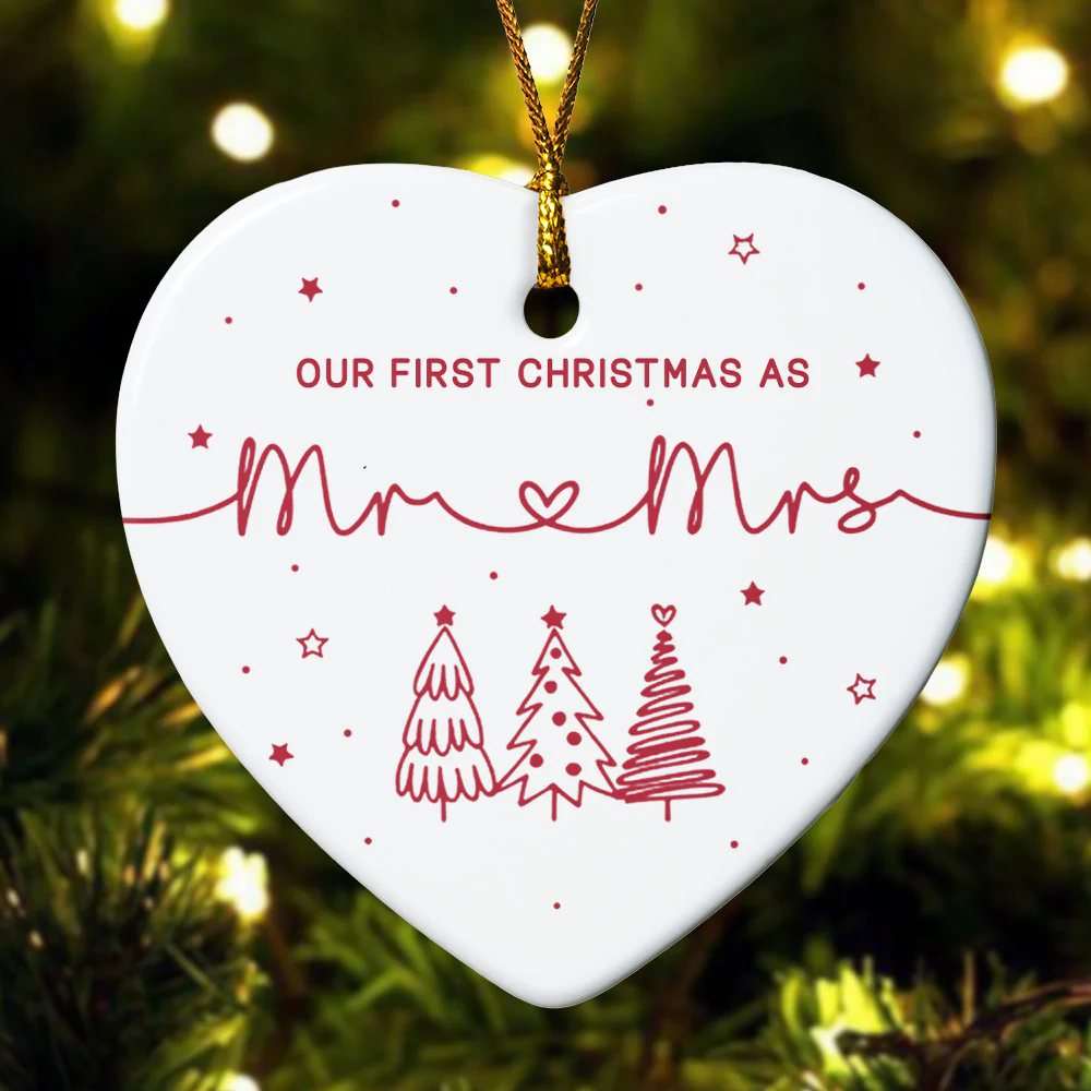 Our First Christmas As Mr And Mrs - Ceramic Ornament - Image 7