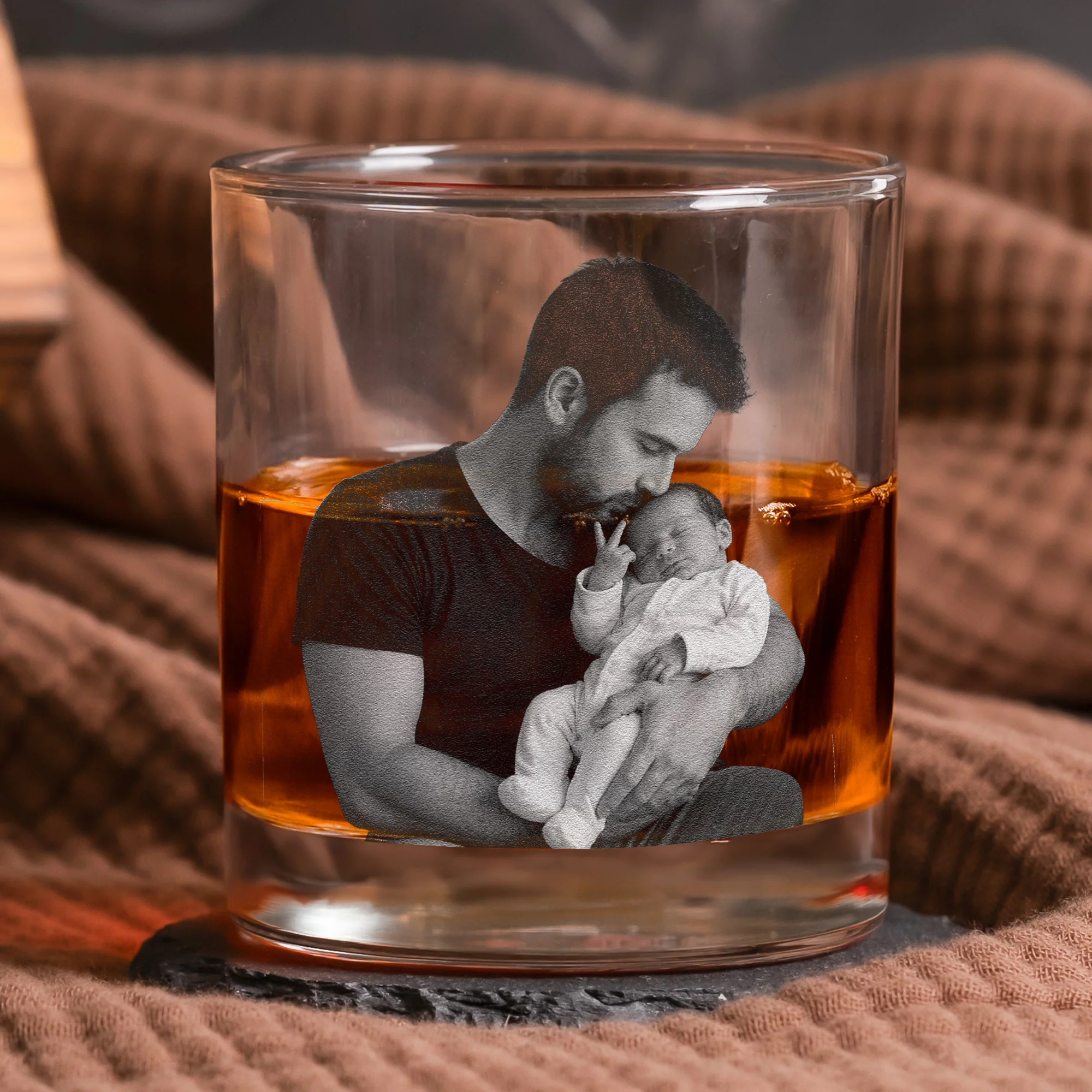 Our First Father’s Day Together - First Father's Day Gifts For New Dad - Personalized Whiskey Glass - Image 2