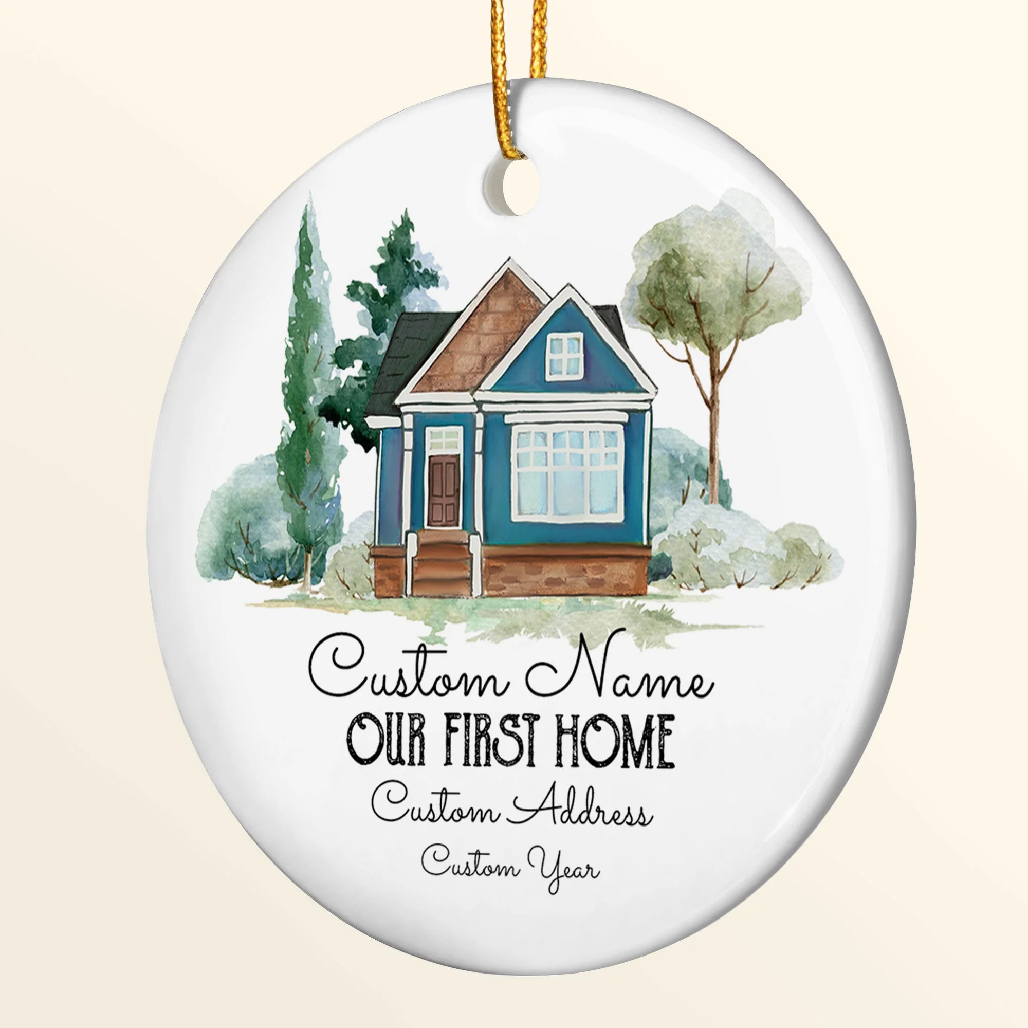 Our First Home - Personalized Ceramic Ornament - Image 2