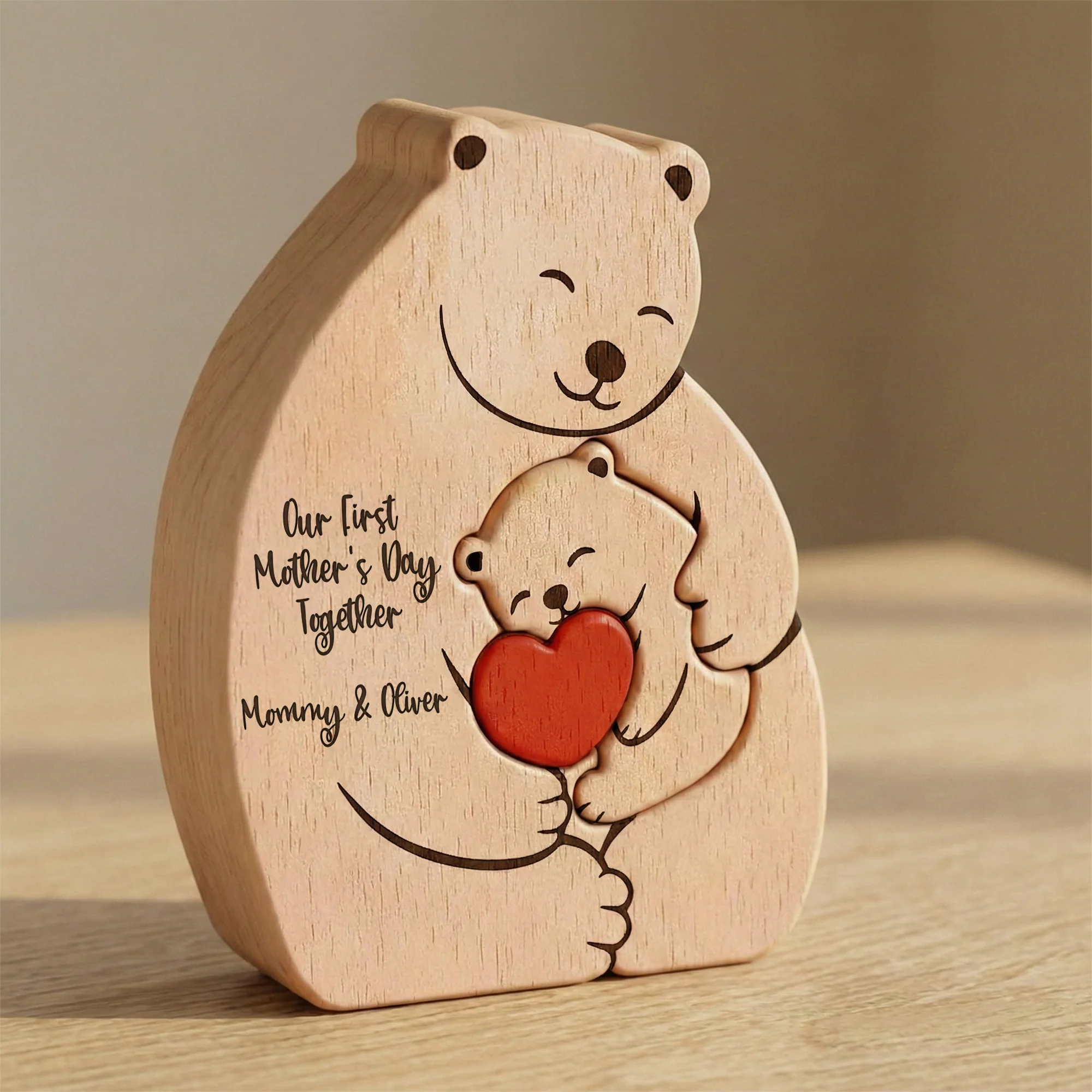 Our First Mother's Day Together - Mama Bear Mom & Baby Cub - Personalized Puzzle - Image 7