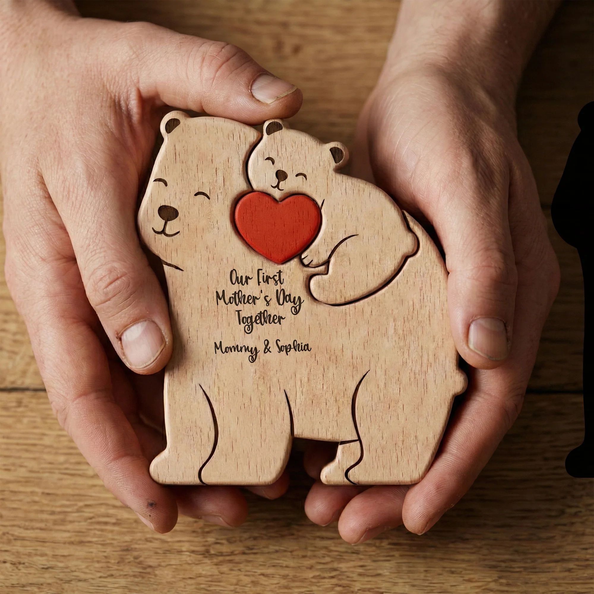 Our First Mother's Day Together - Mama Bear Mom & Baby Cub - Personalized Puzzle - Image 9