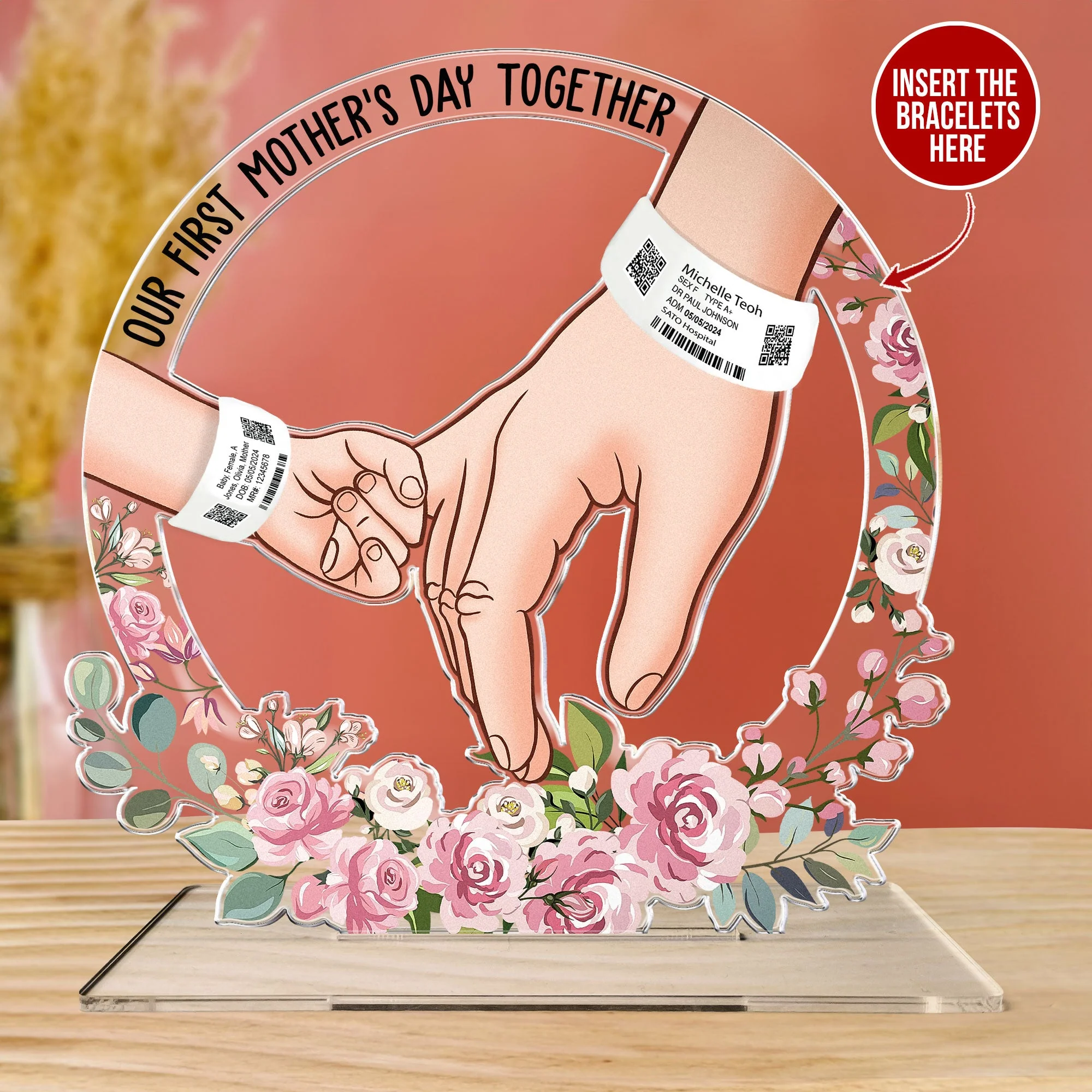 Our First Mother's Day Together - Personalized Acrylic Plaque - Image 2
