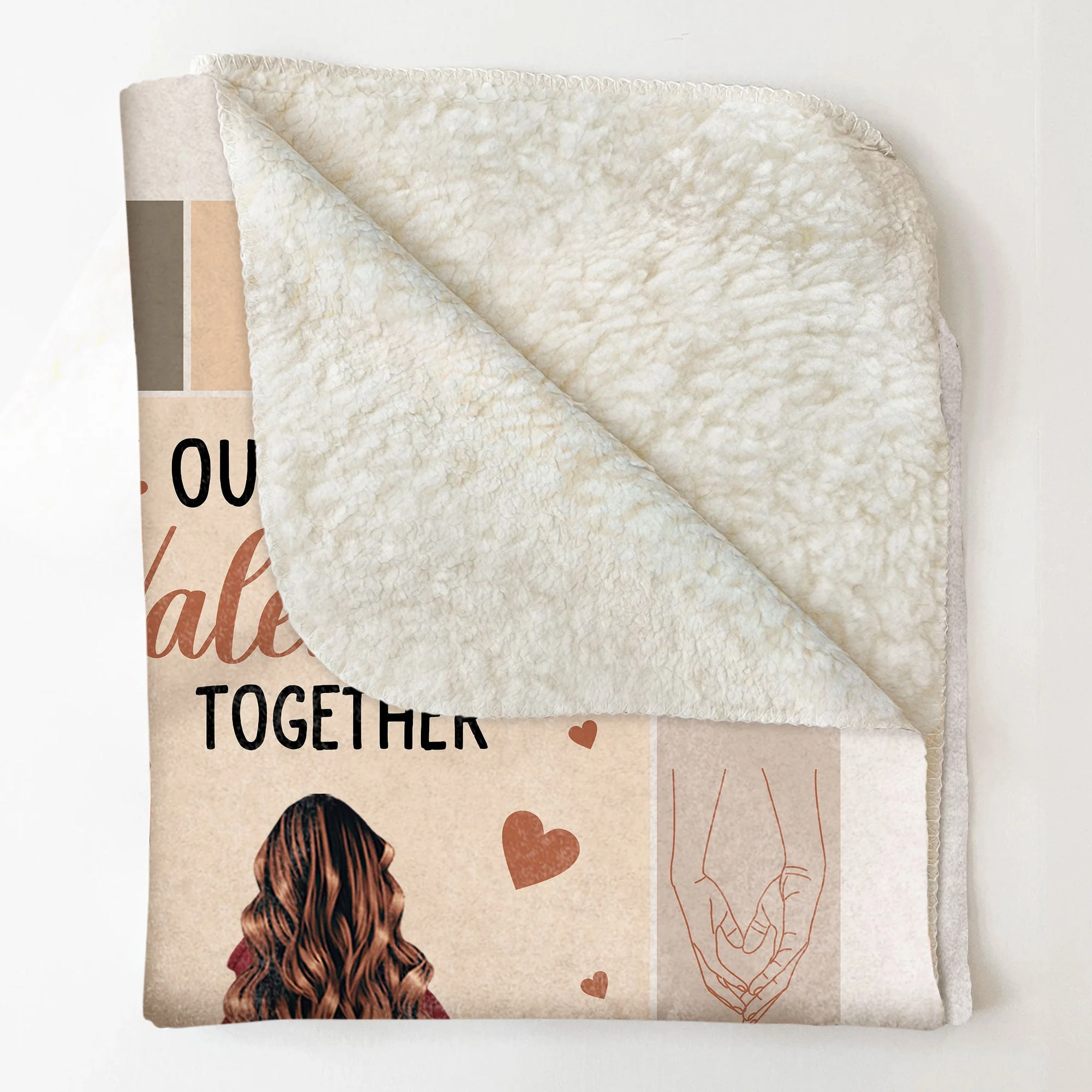 Our First Valentines Together - Personalized Blanket - Image 6