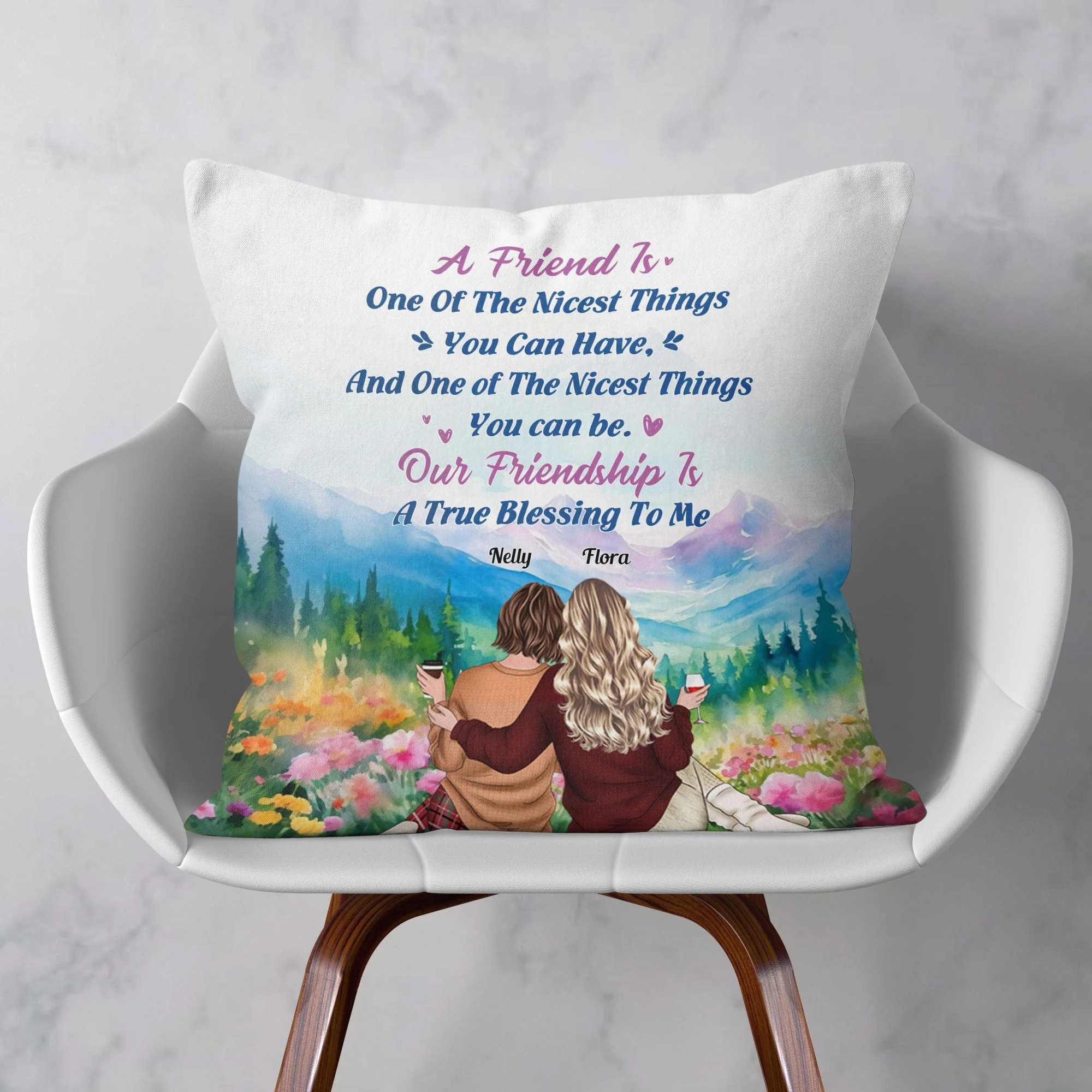 Our Friendship Is A True Blessing To Me - Personalized Pillow - Image 3