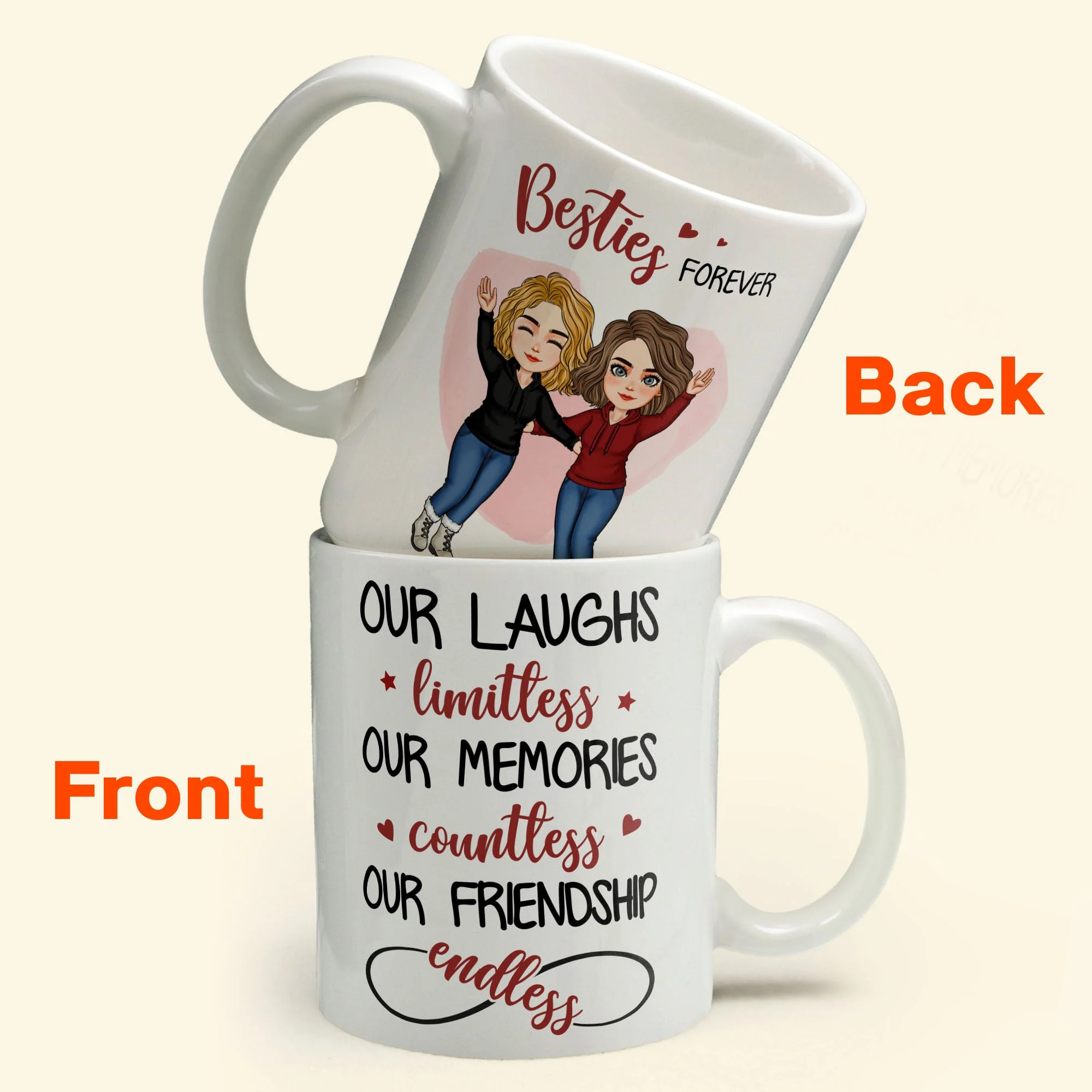 Our Friendship Is Endless - Personalized Mug - Image 6